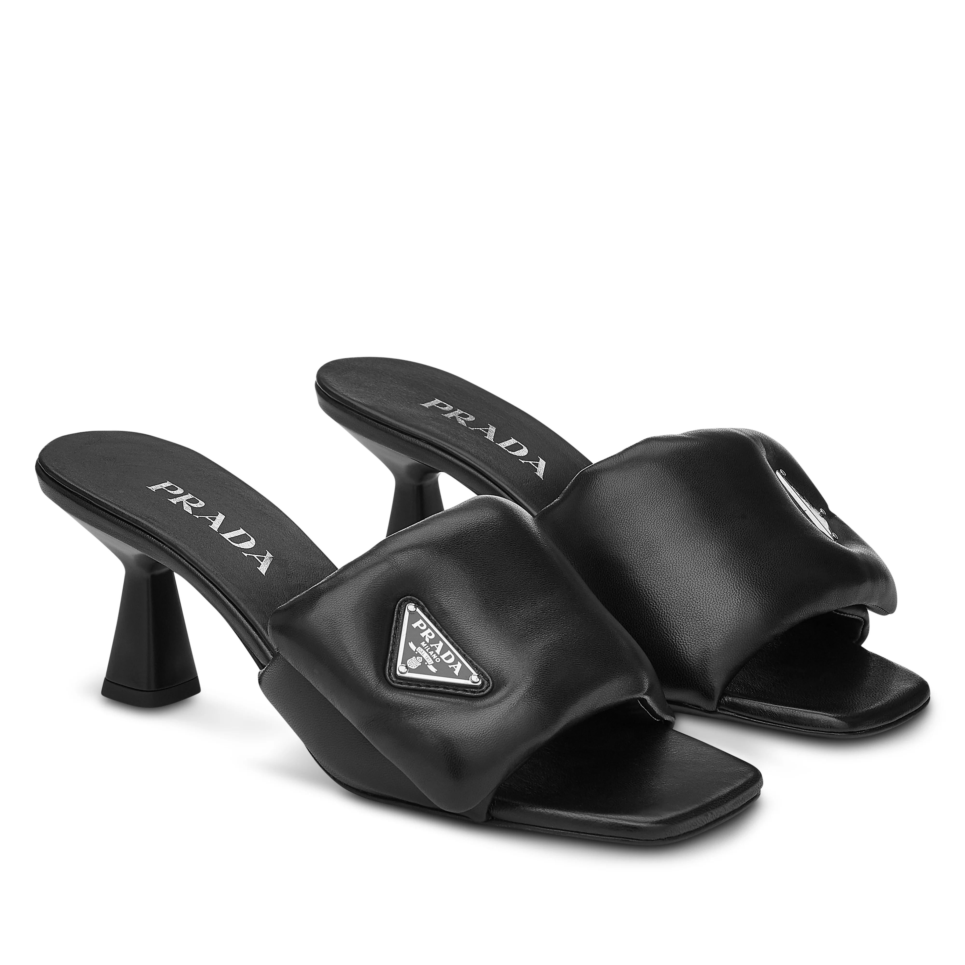 Prada - Women’s Soft Padded Sandals - (Black) - Image 6