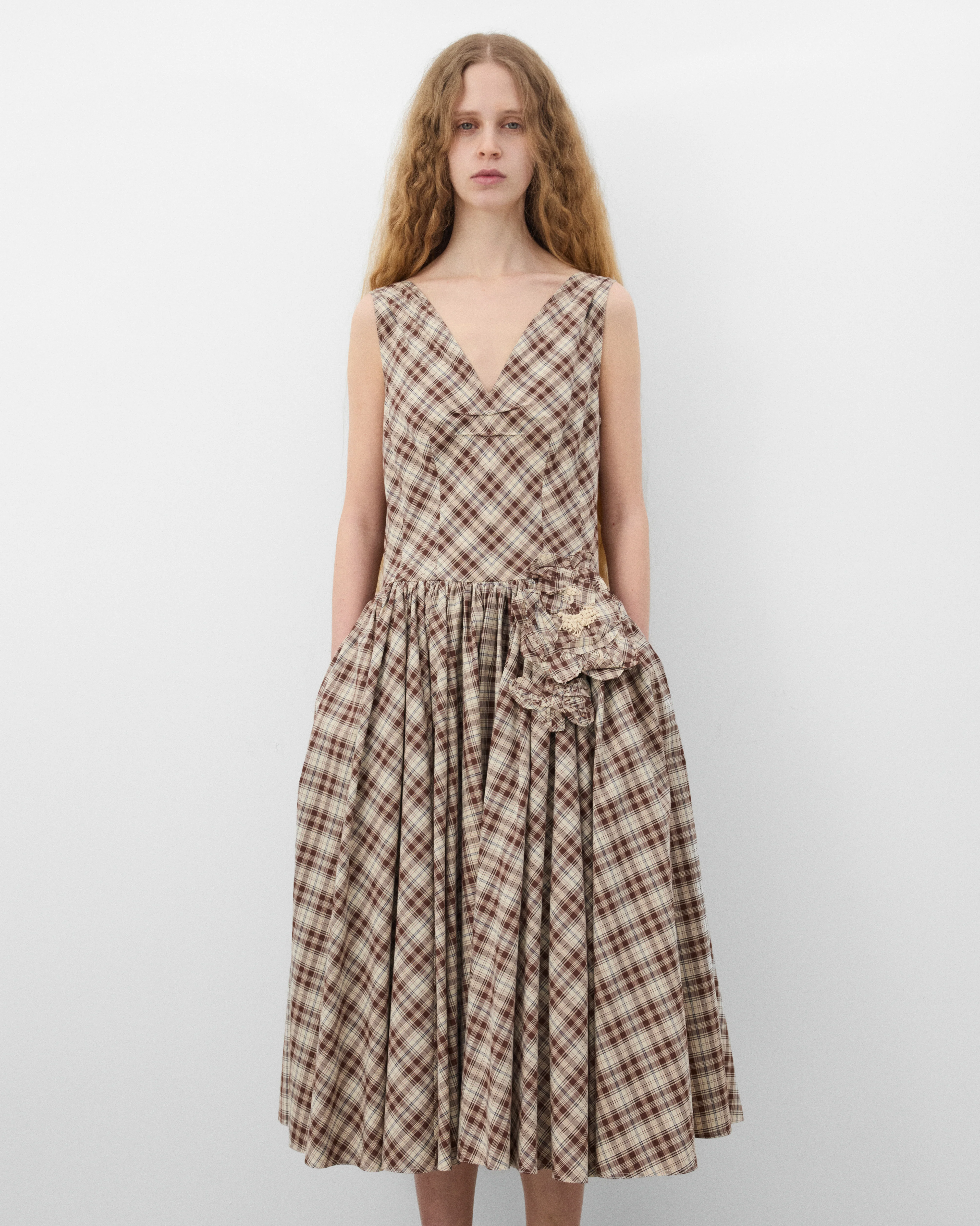 Prada - Women's Midi Dress - (Ivory) - Image 3