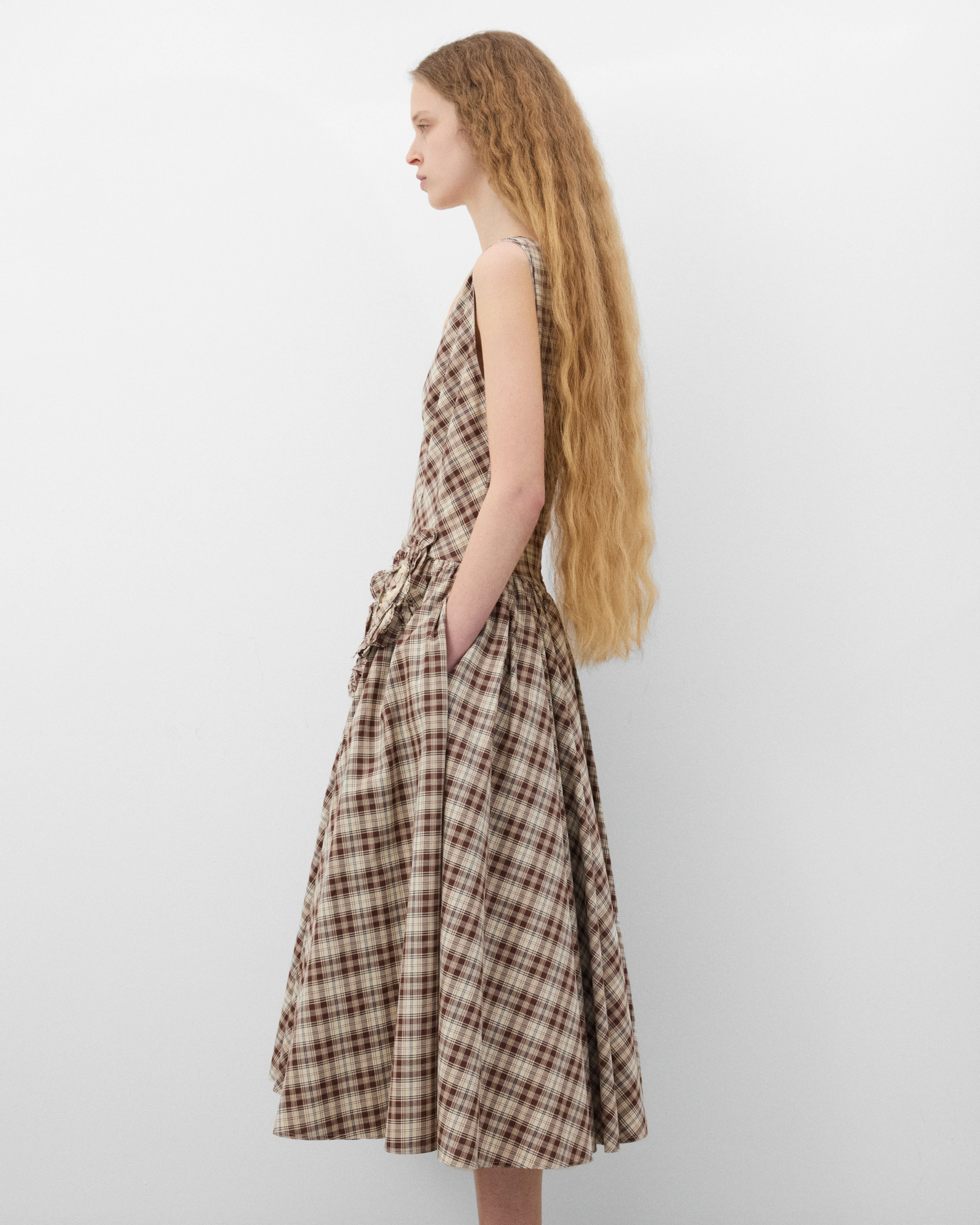 Prada - Women's Midi Dress - (Ivory) - Image 4