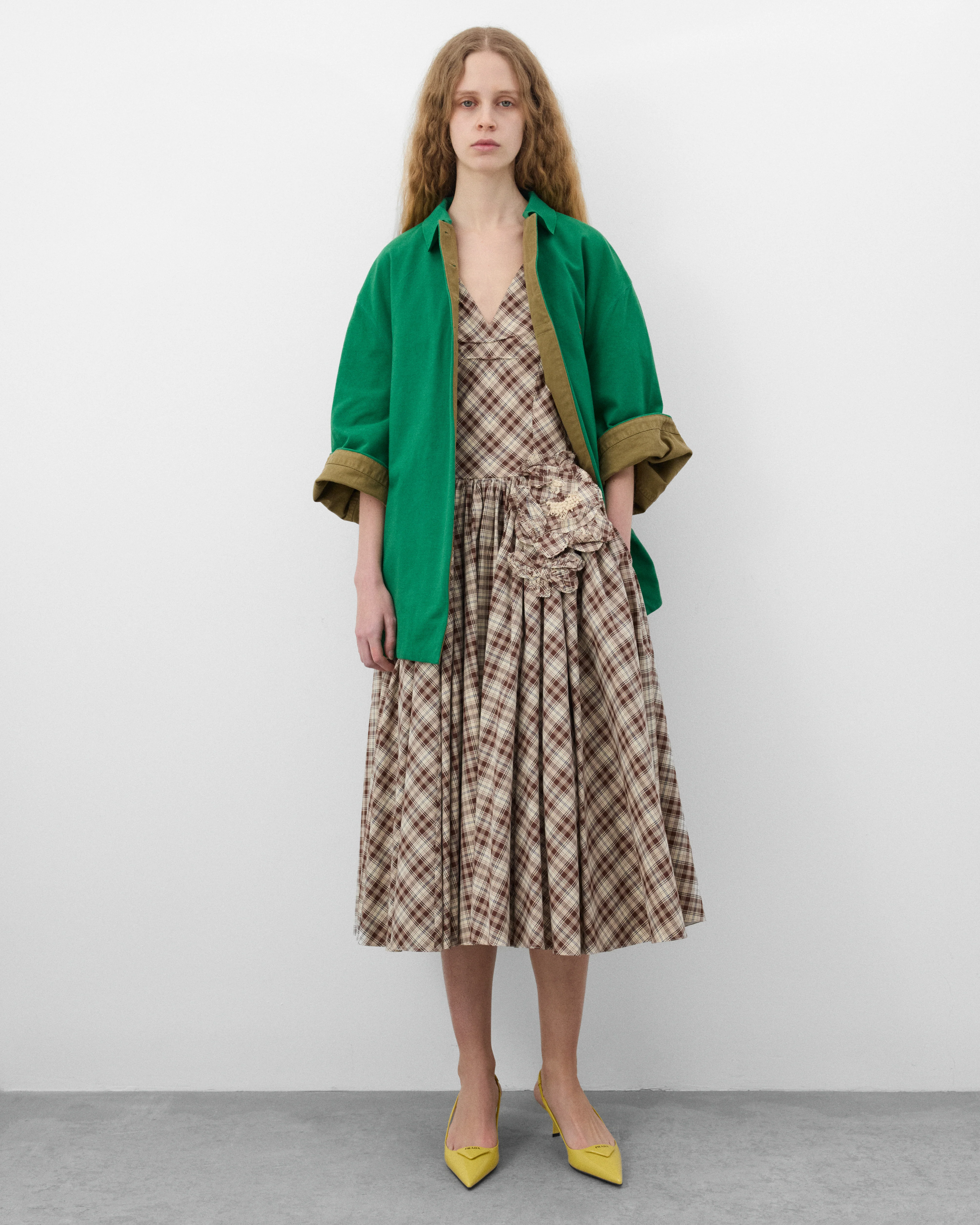 Prada - Women's Midi Dress - (Ivory) - Image 6