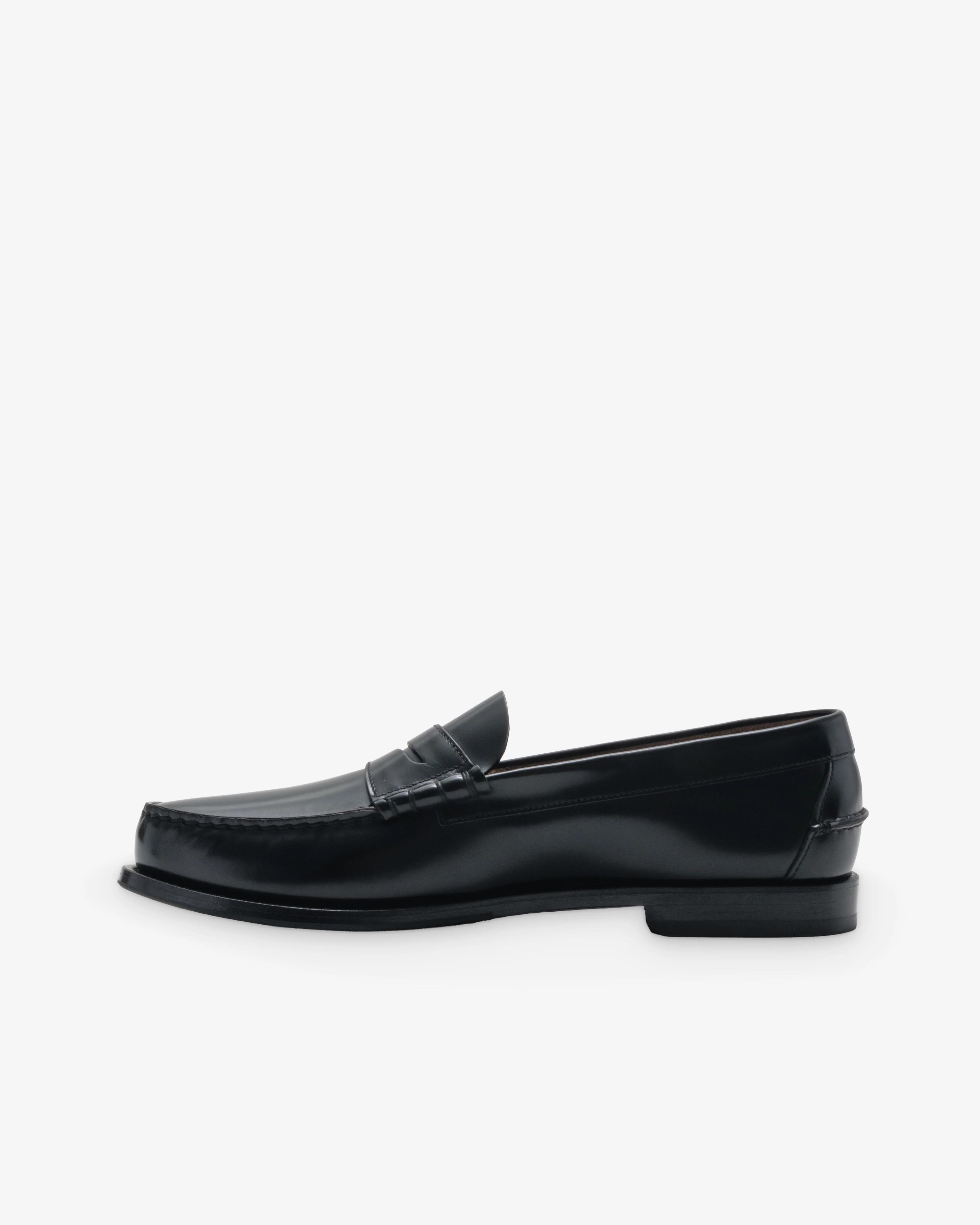 Prada - Men's Brushed Leather Loafers - (Black) - Image 2
