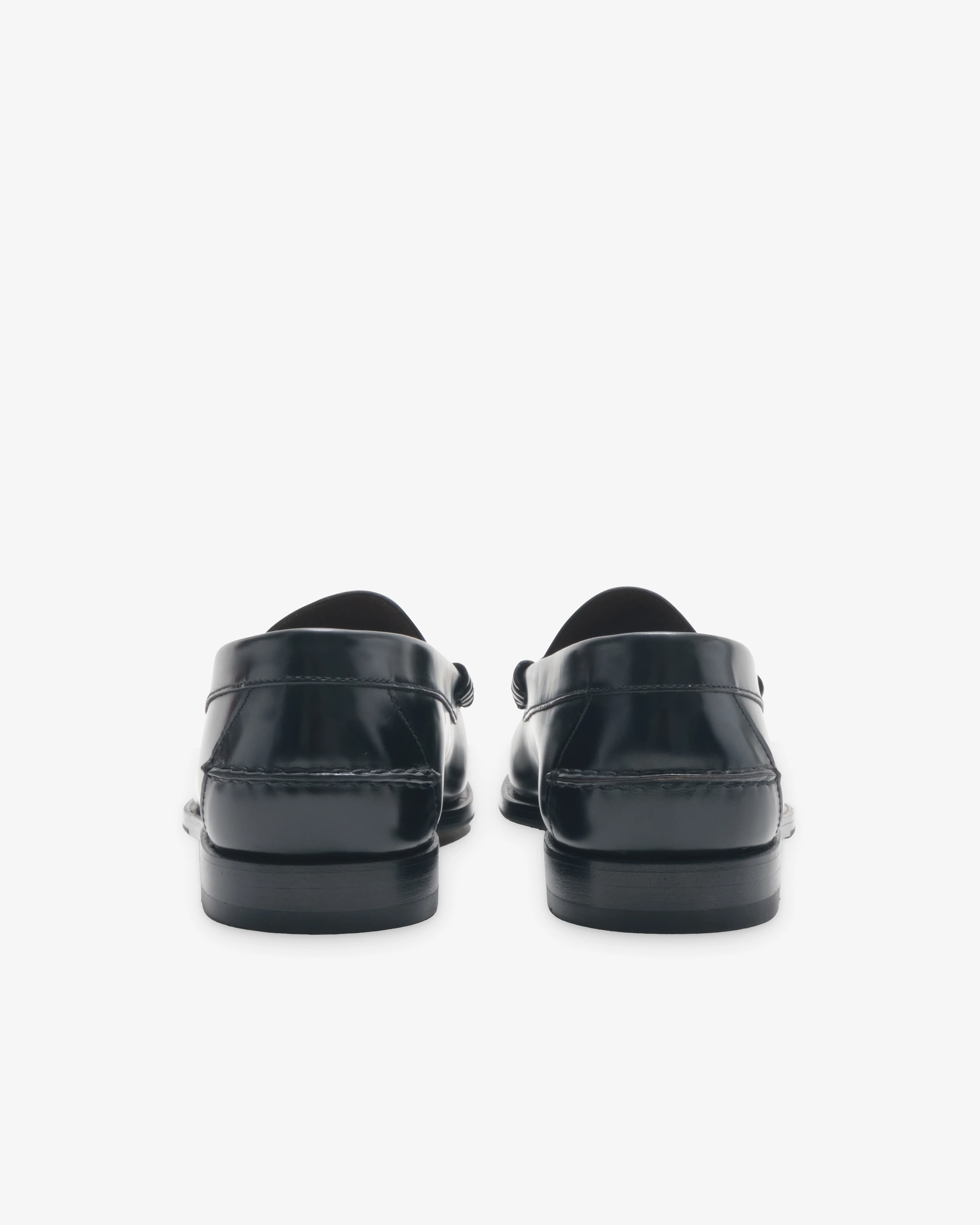 Prada - Men's Brushed Leather Loafers - (Black) - Image 3