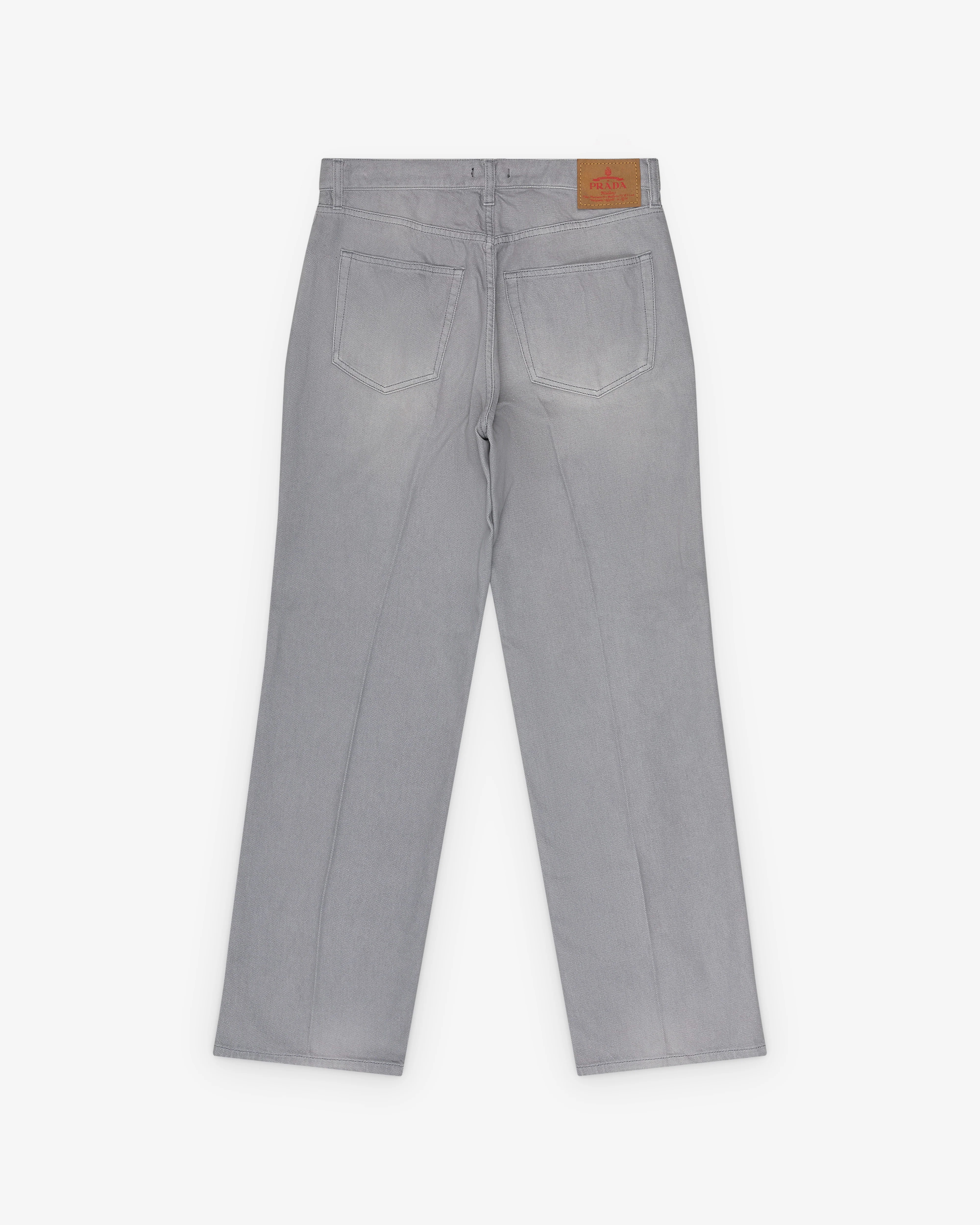 Prada - Men's Washed Denim Jeans - (Grey) - Image 2