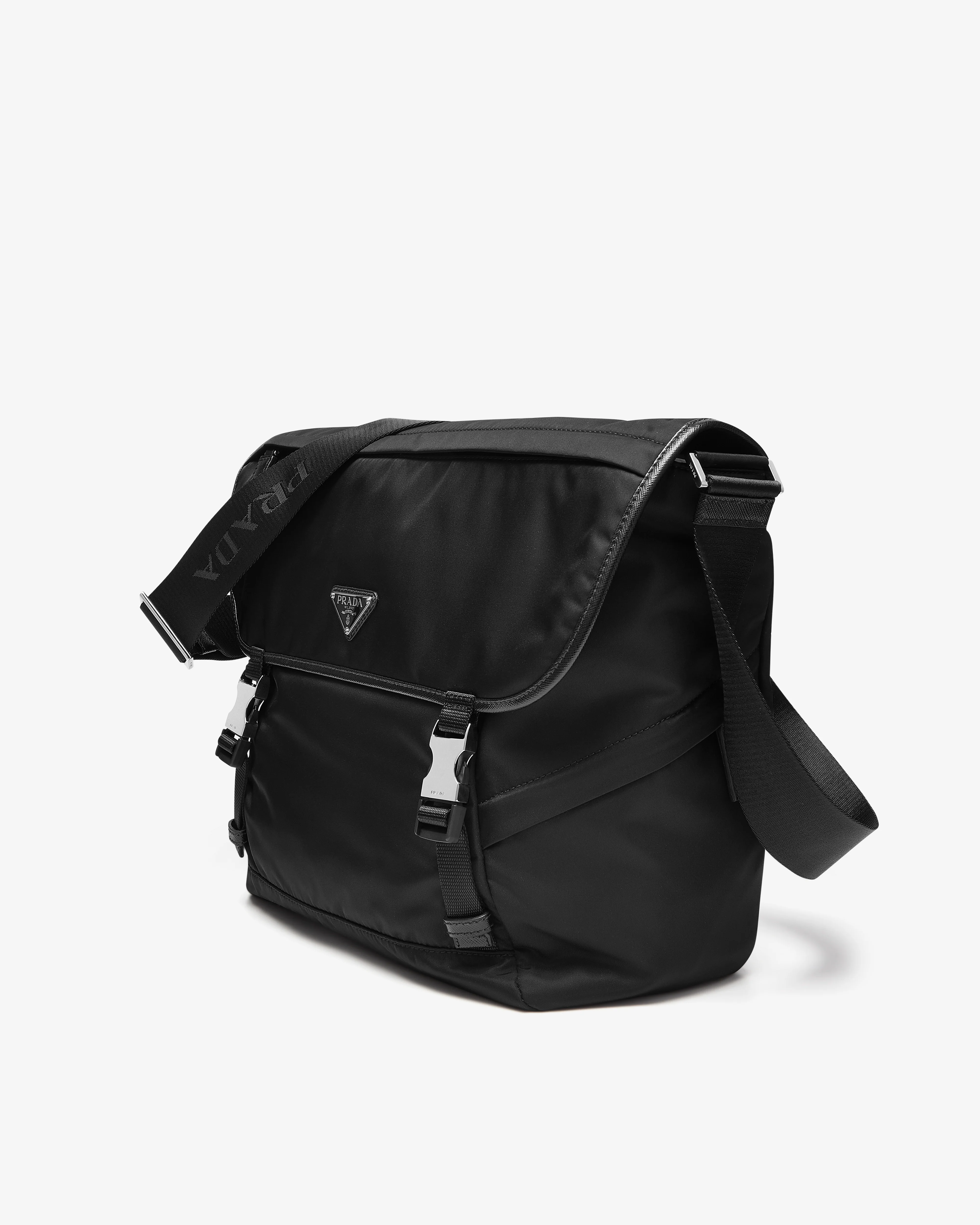 Prada - Men's Re-Nylon and Saffiano Leather Shoulder Bag - (Black) - Image 2