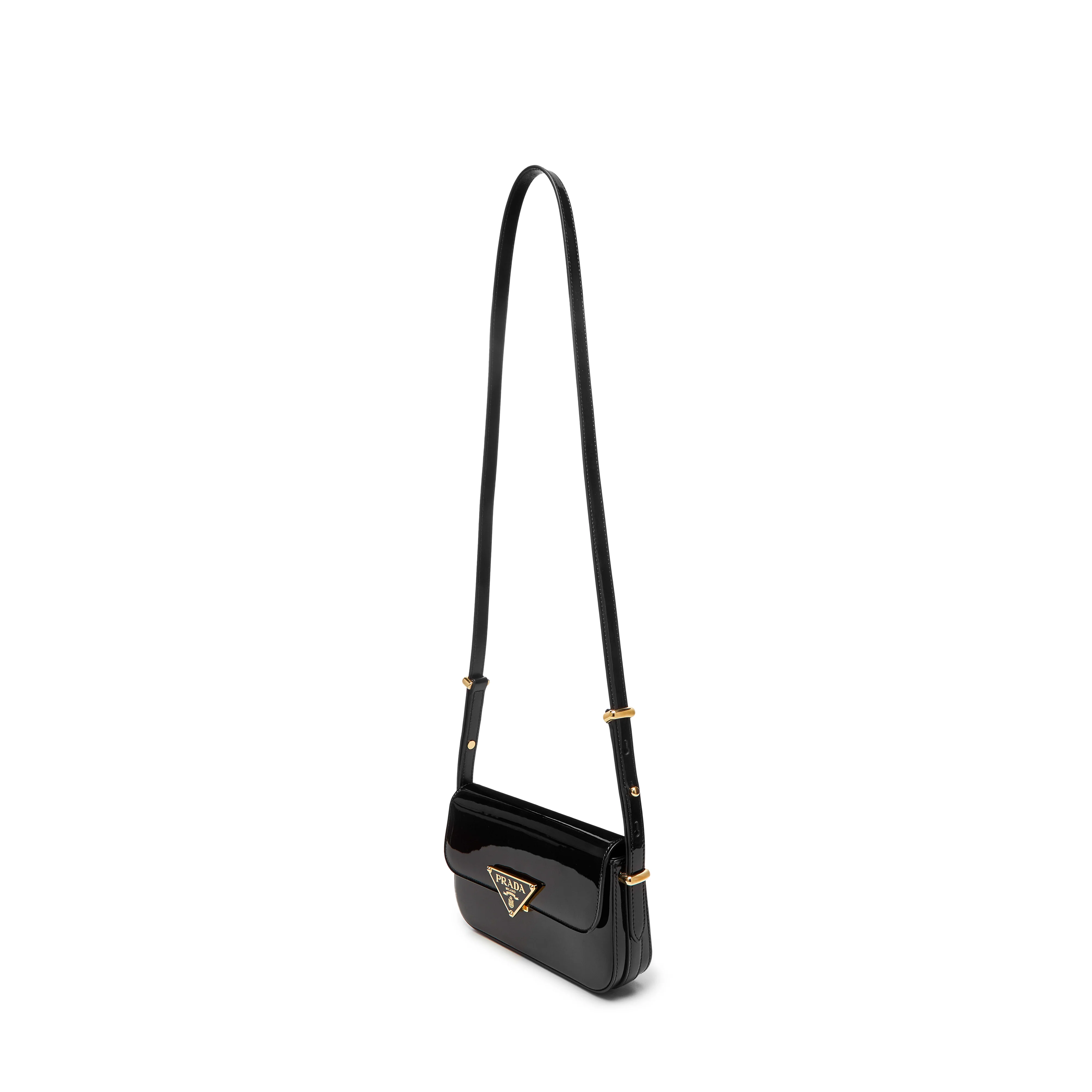 Prada - Women's Patent Leather Shoulder Bag - (Black) - Image 2