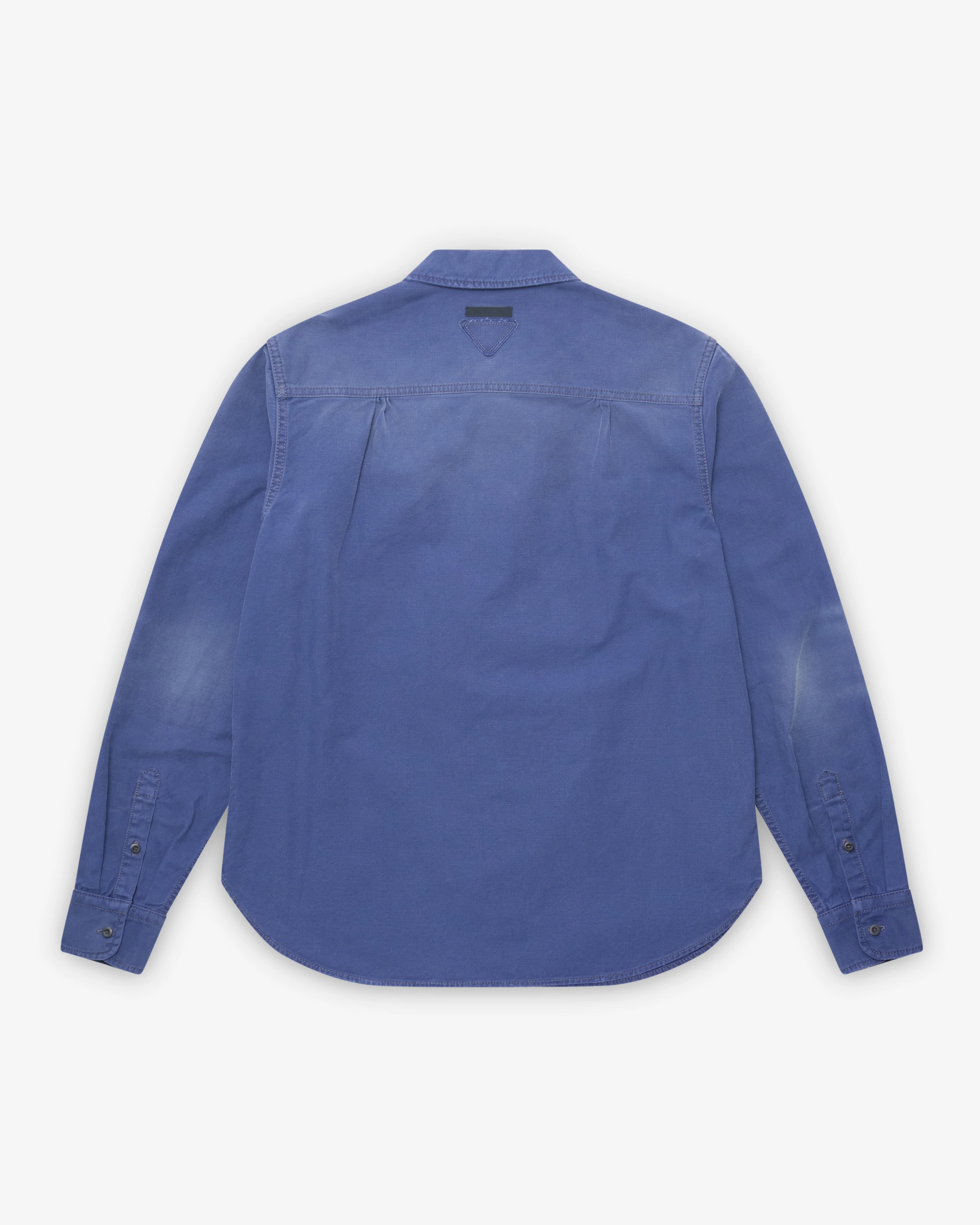 Prada - Men's Cotton Twill Shirt - (Indigo) - Image 2