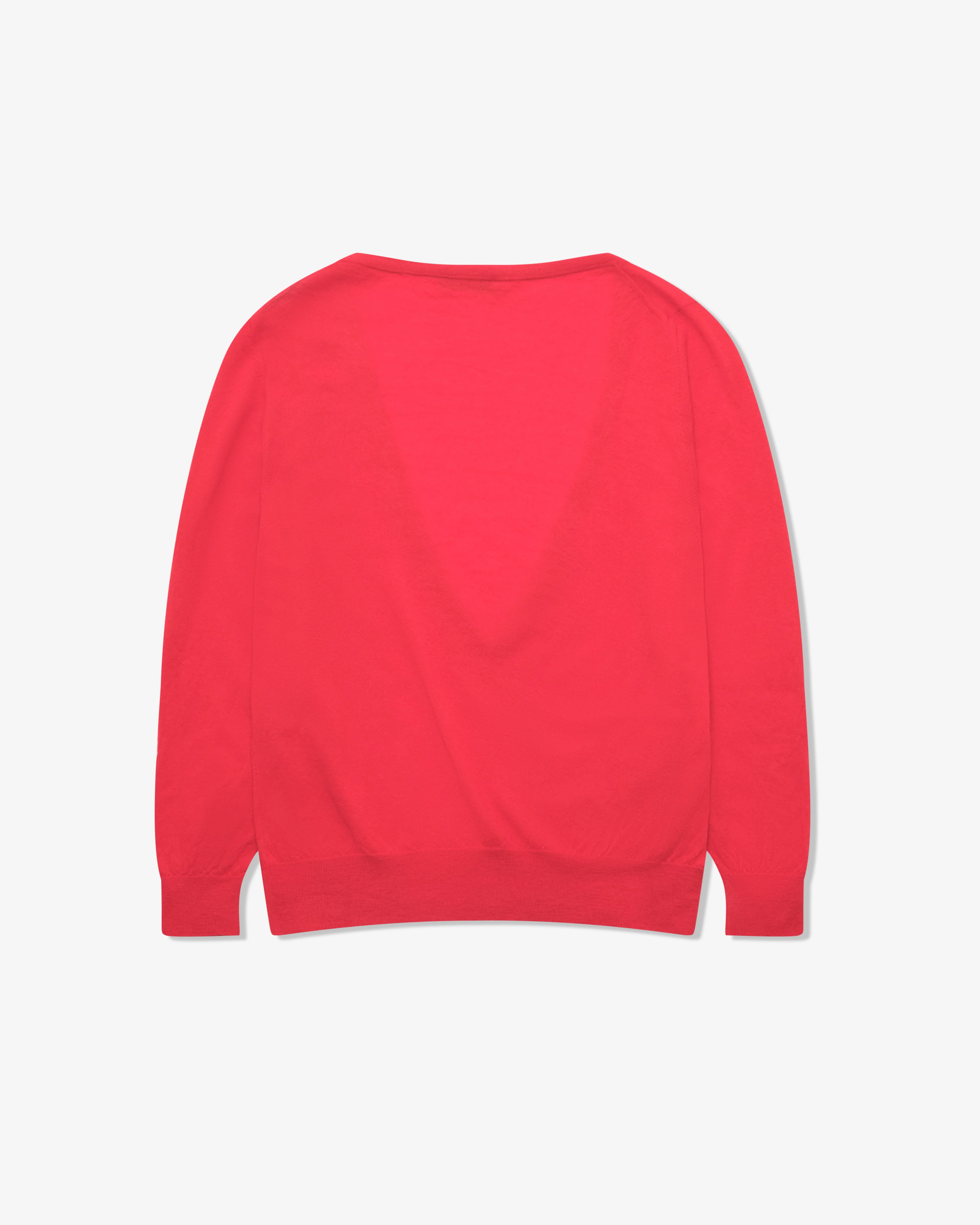 Prada - Women's Cashmere V-Neck Pullover - (Red) - Image 2