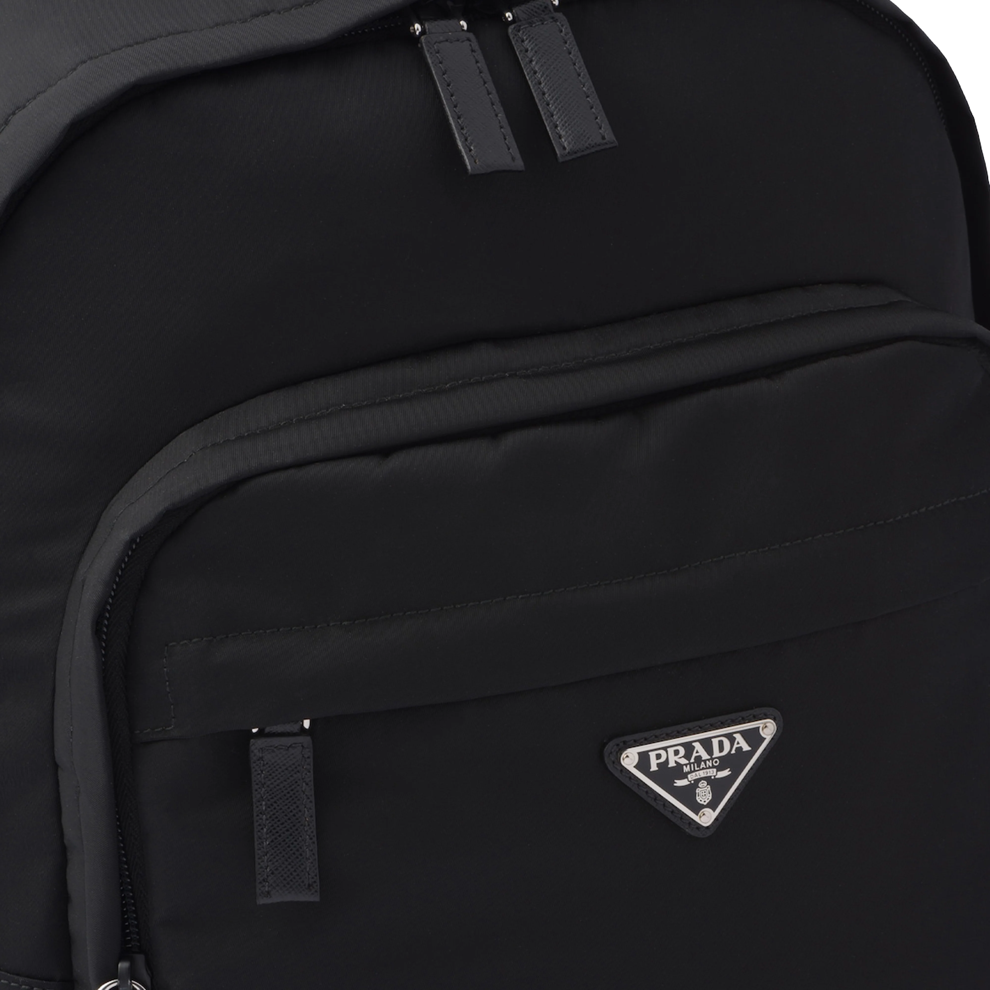 Prada - Men's Re-Nylon and Saffiano Leather Backpack - (Black) - Image 4