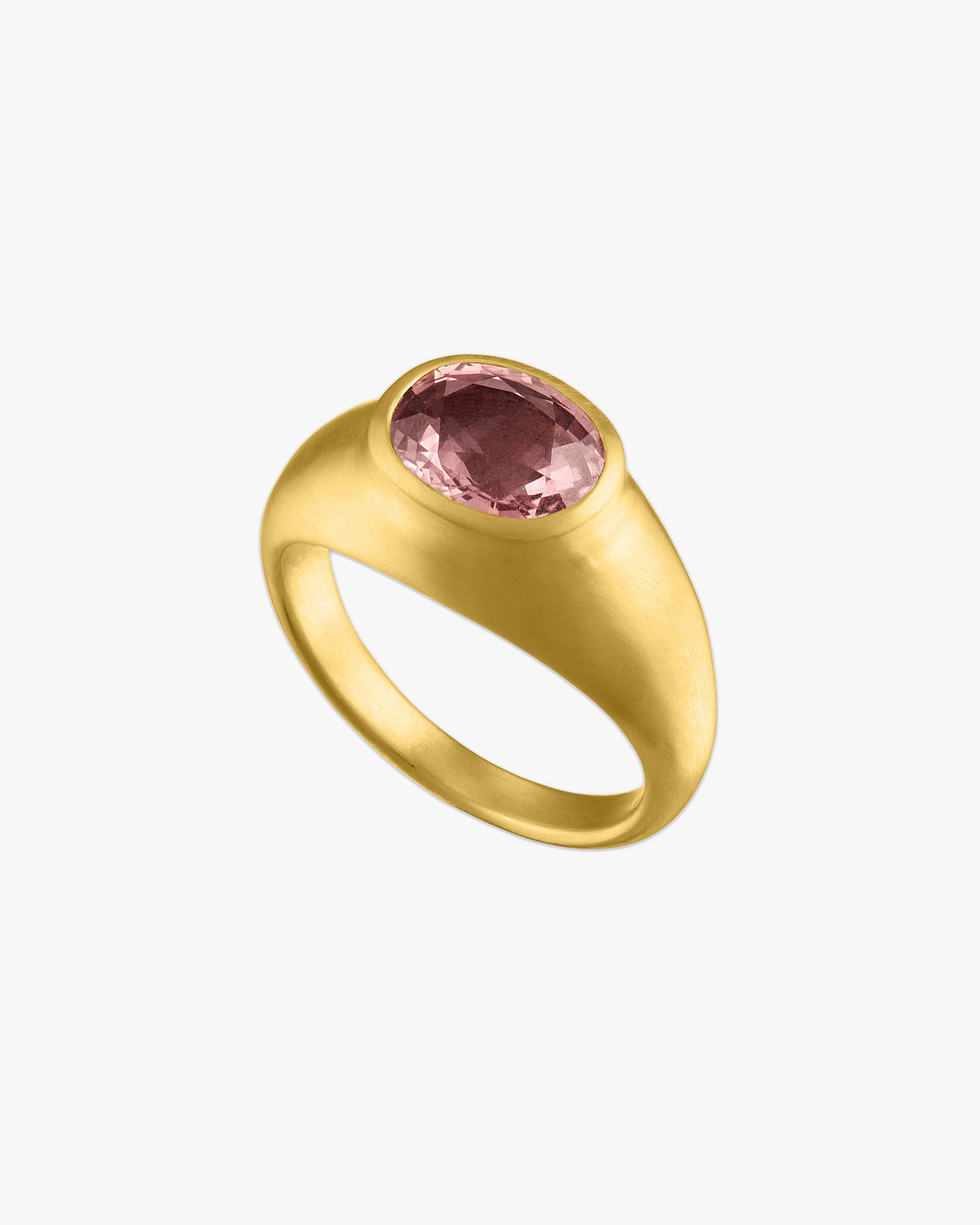 Prounis - Women's Pink Sapphire Faceted Ring - (Gold) - Image 2