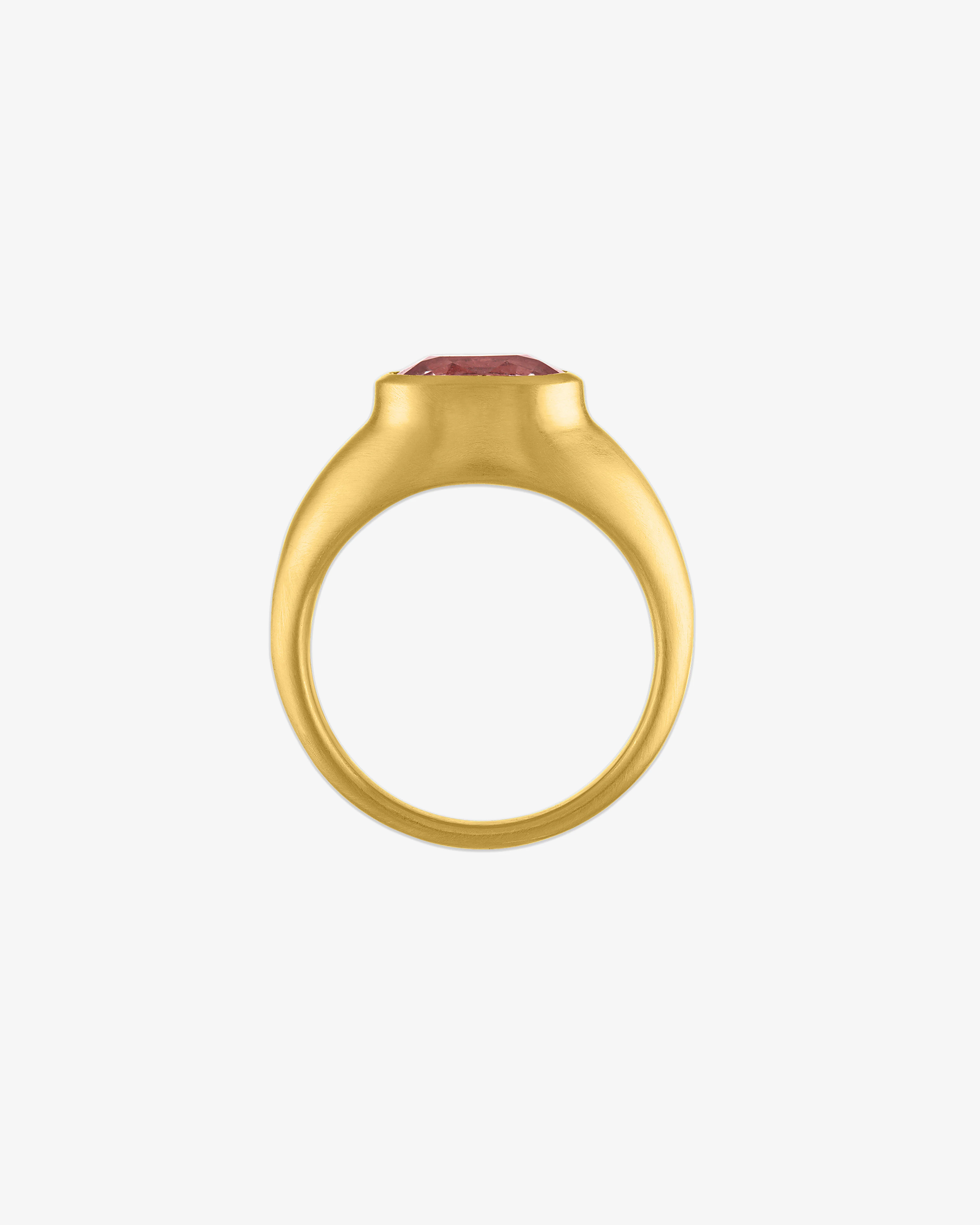 Prounis - Women's Pink Sapphire Faceted Ring - (Gold) - Image 3