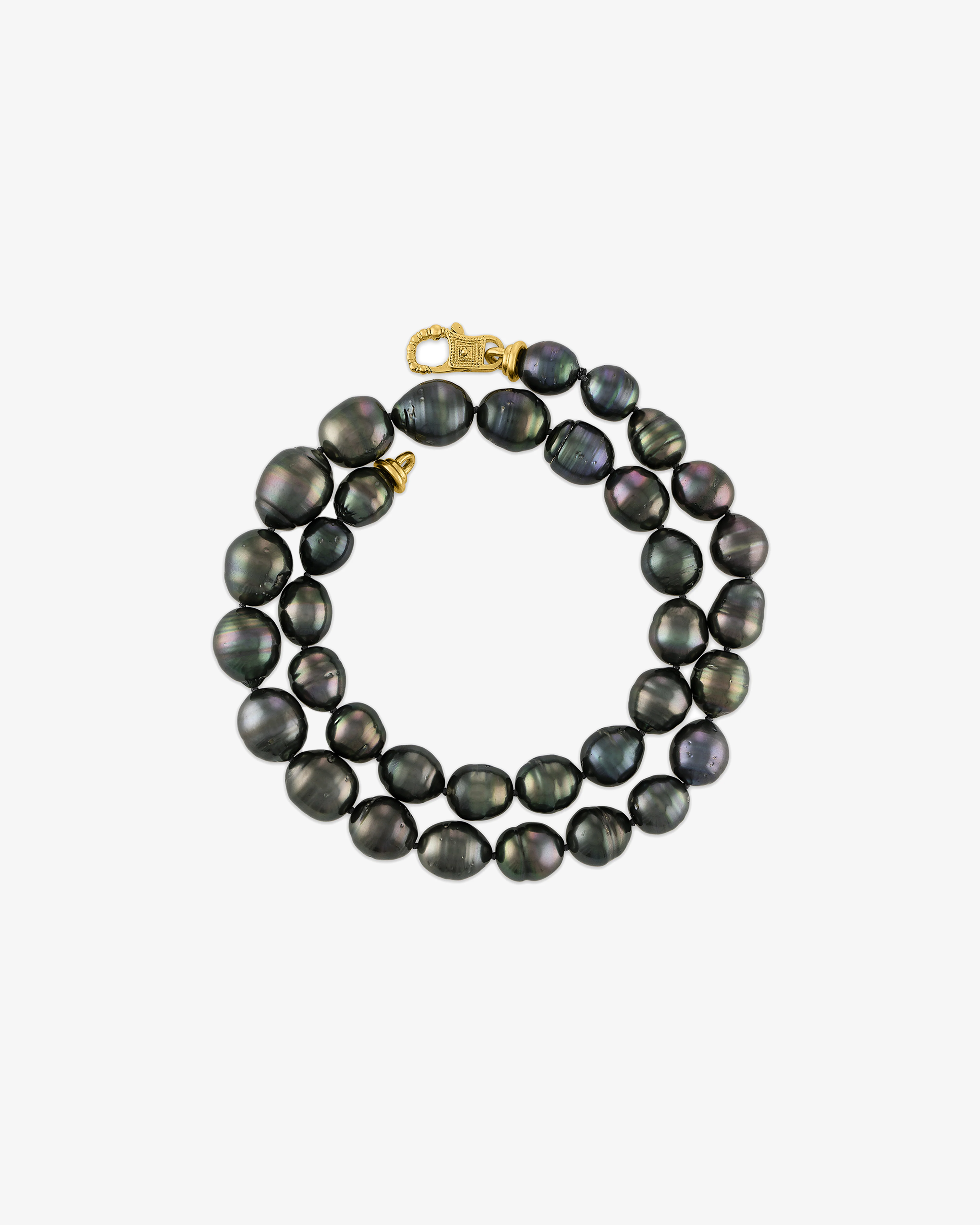 Prounis - Women's Tahitian Pearl Necklace - (Gold)