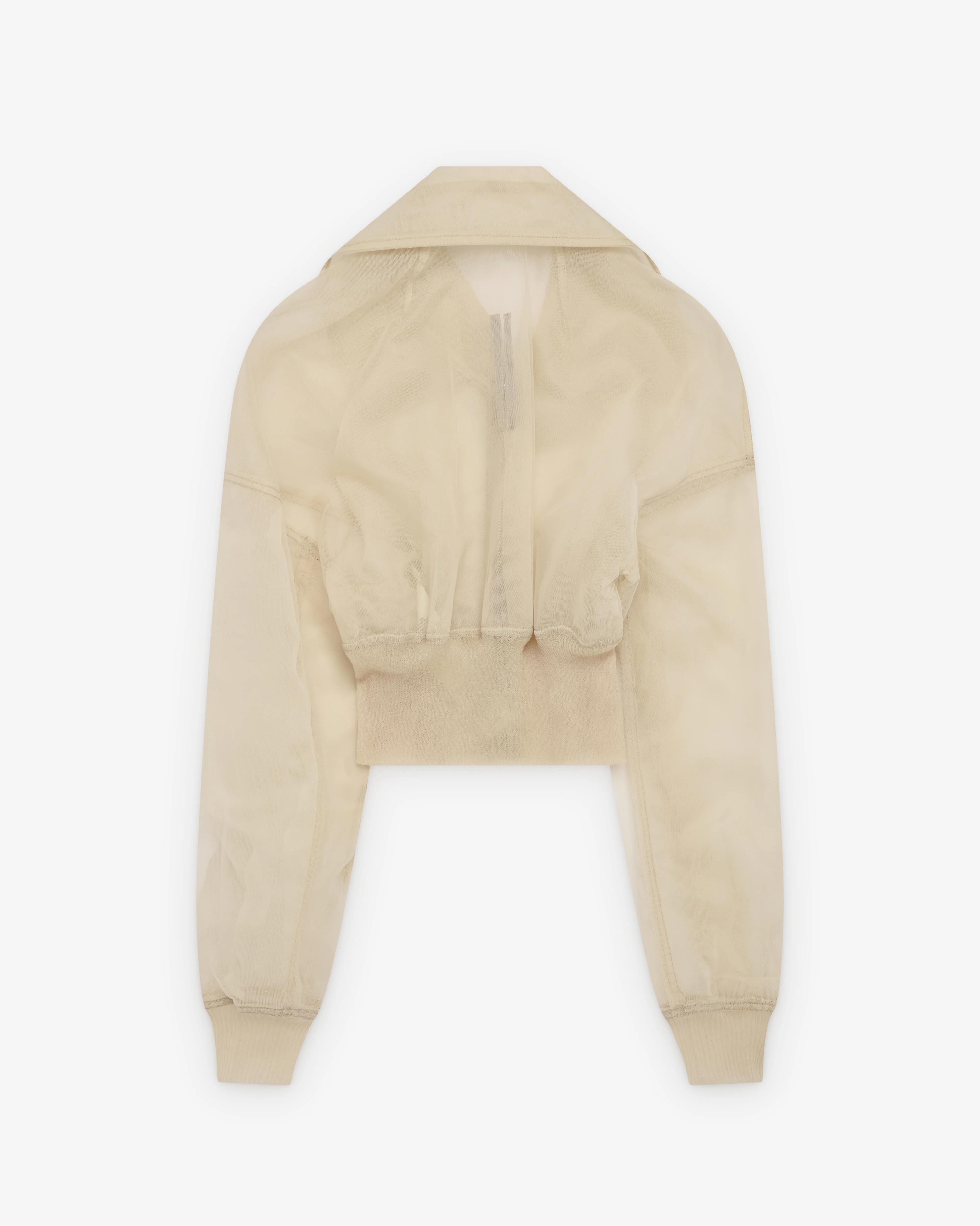 Rick Owens - Women's Dracucollar Cropped Bomber - (Sand) - Image 2