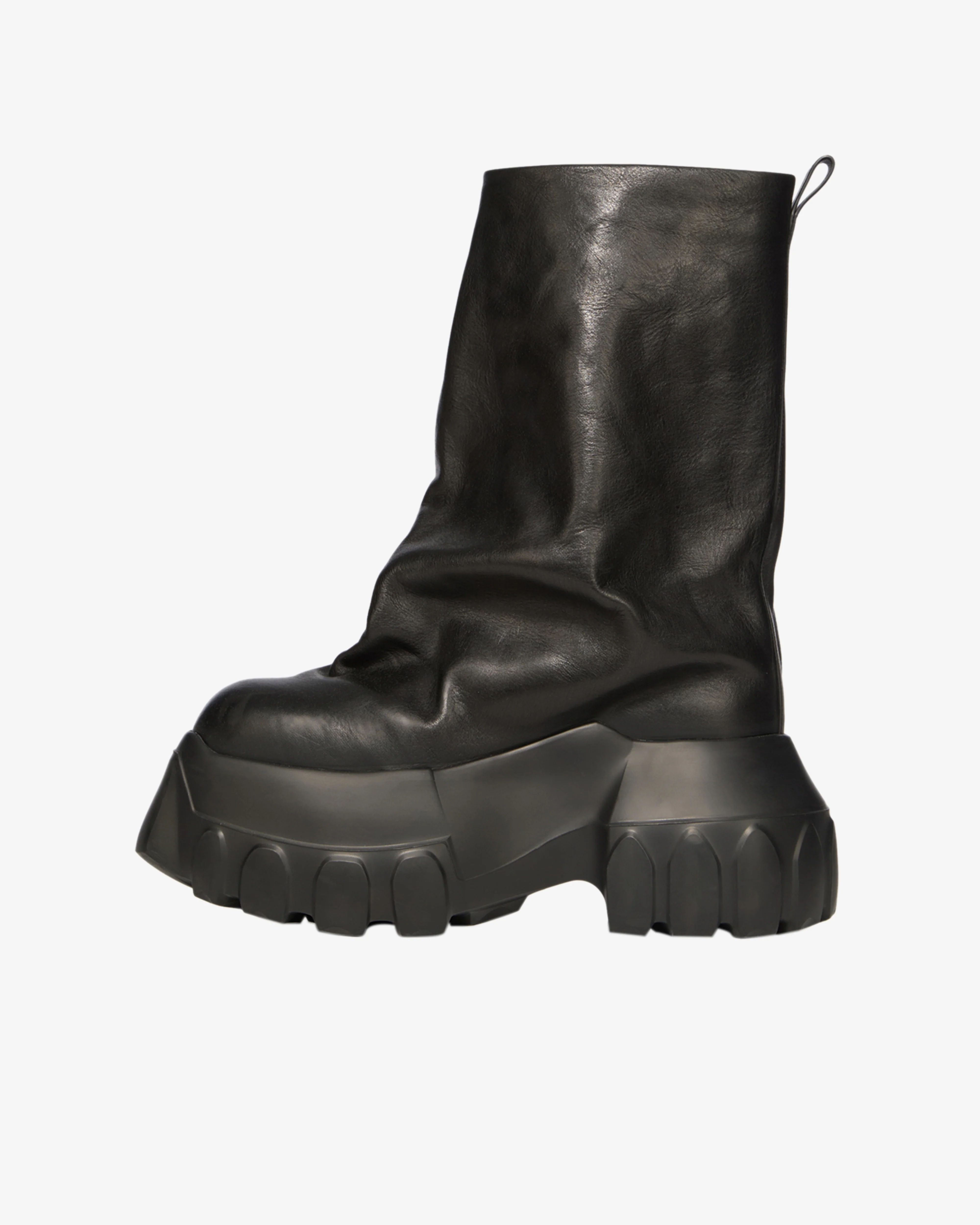Rick Owens - Men's Flared Leather Tractor Boots - (Black) - Image 3