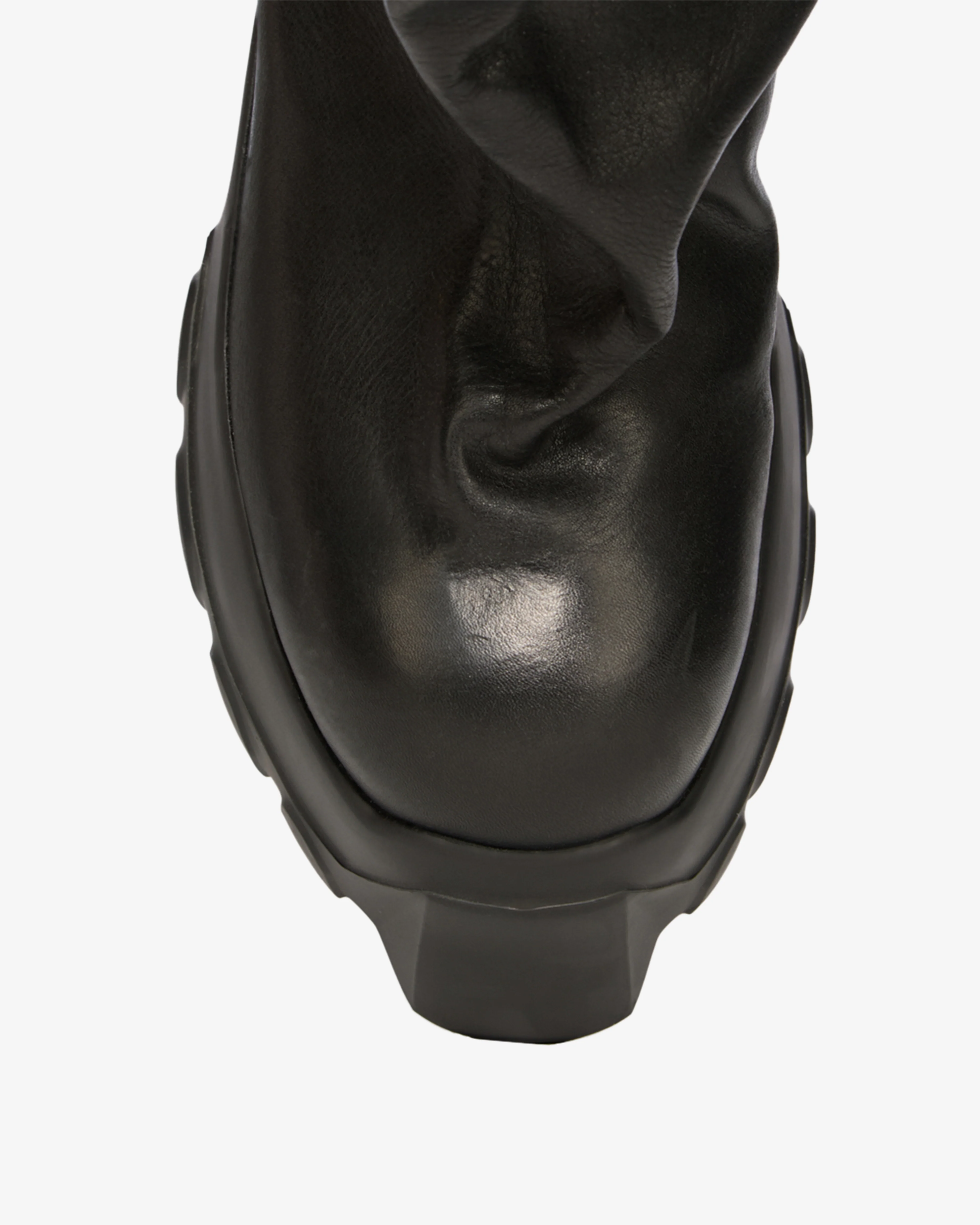 Rick Owens - Men's Flared Leather Tractor Boots - (Black) - Image 5