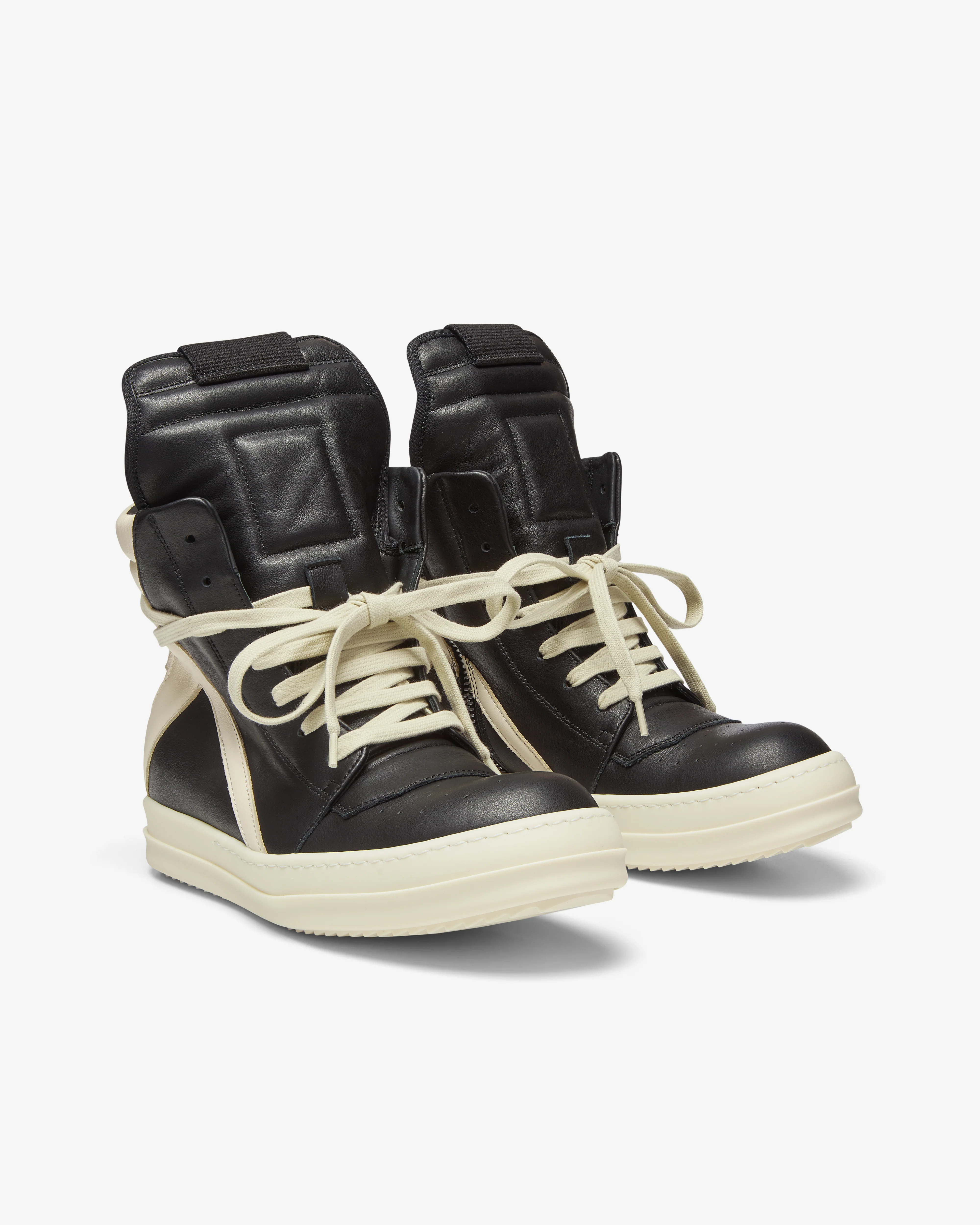 Rick Owens - Women's Geobasket Sneakers - (Black/Milk) - Image 4