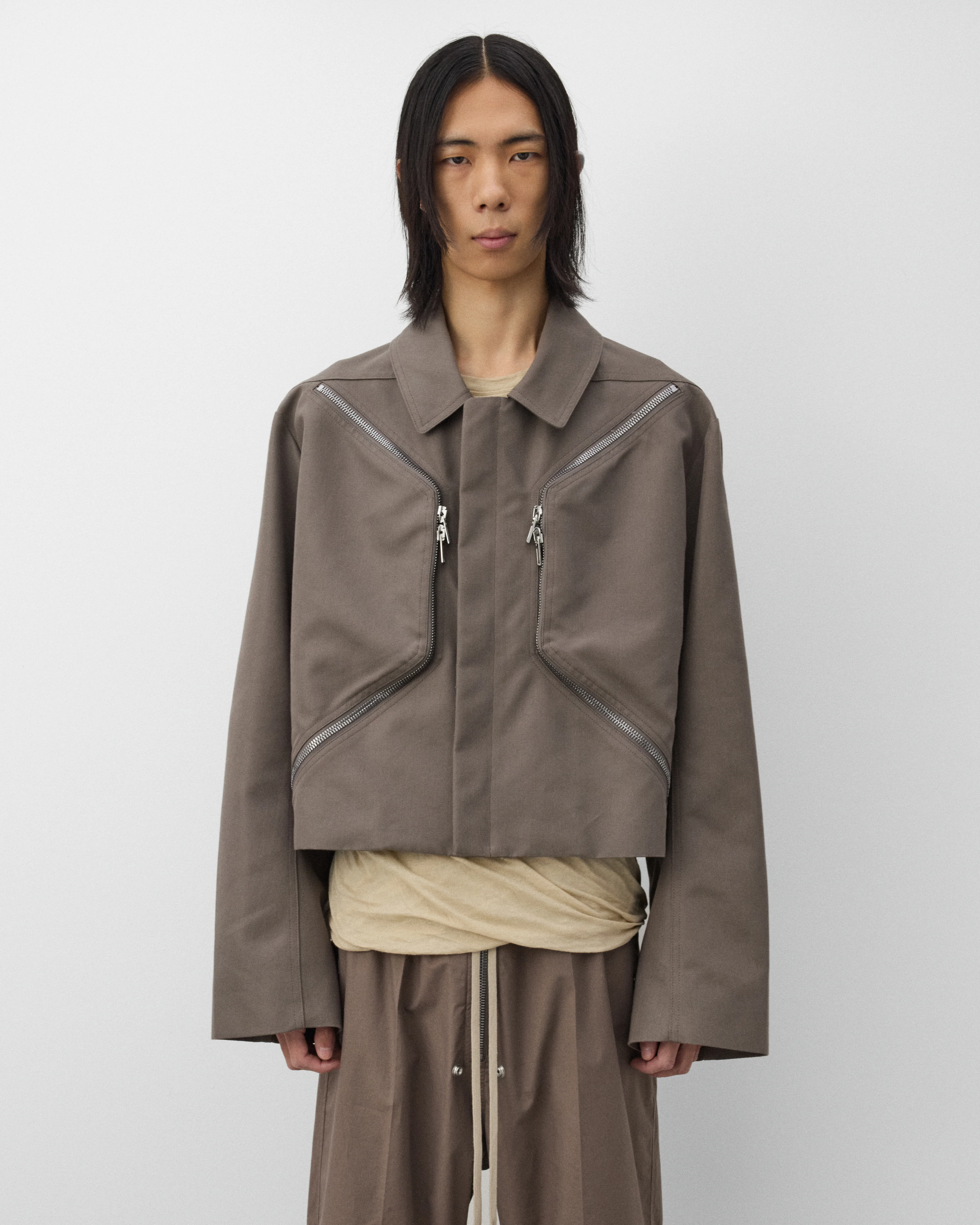 Rick Owens - Men's Heizer Mac Jacket - (Grey) - Image 3