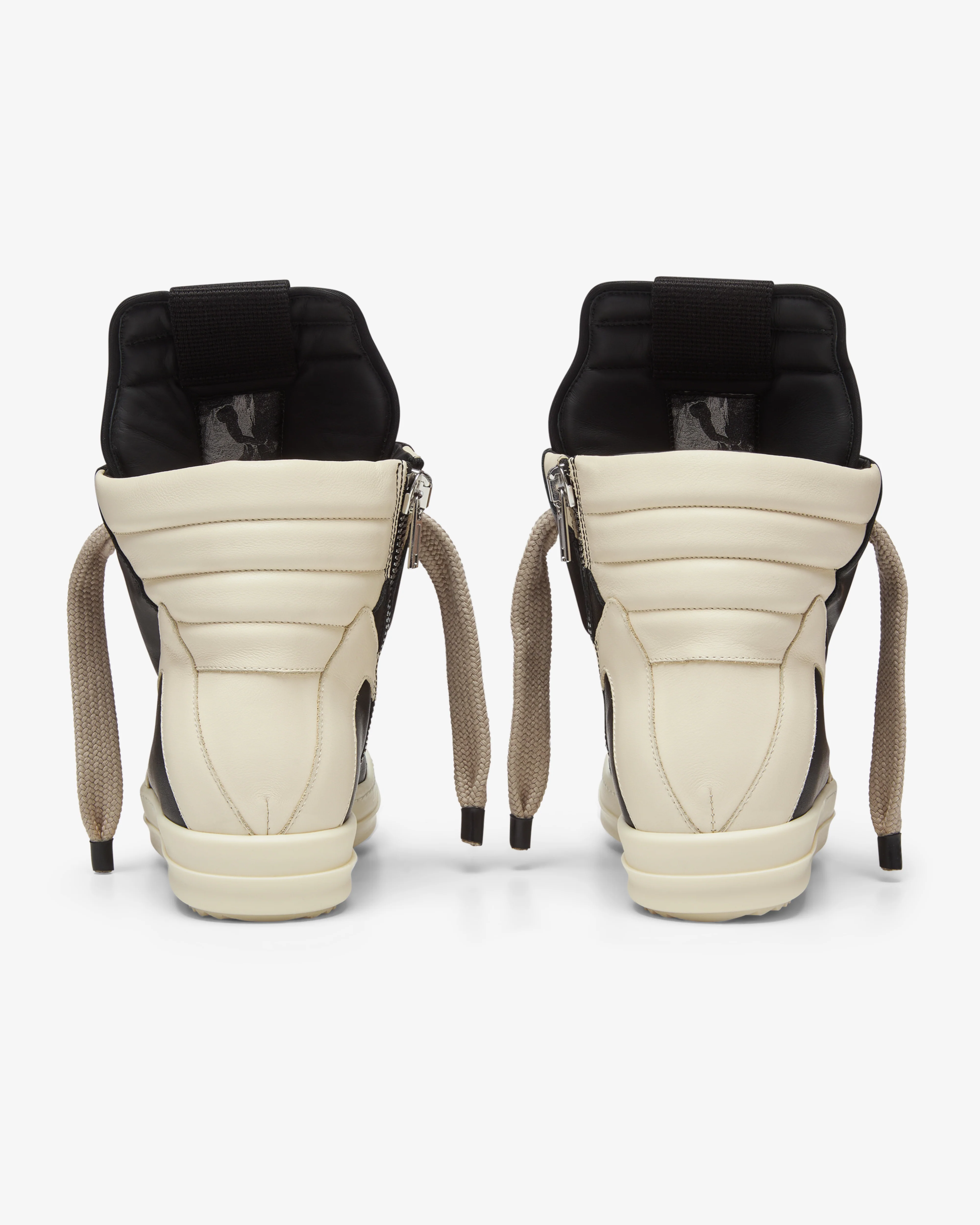 Rick Owens - Men's Jumbolace Geobasket - (Black/Milk) - Image 3