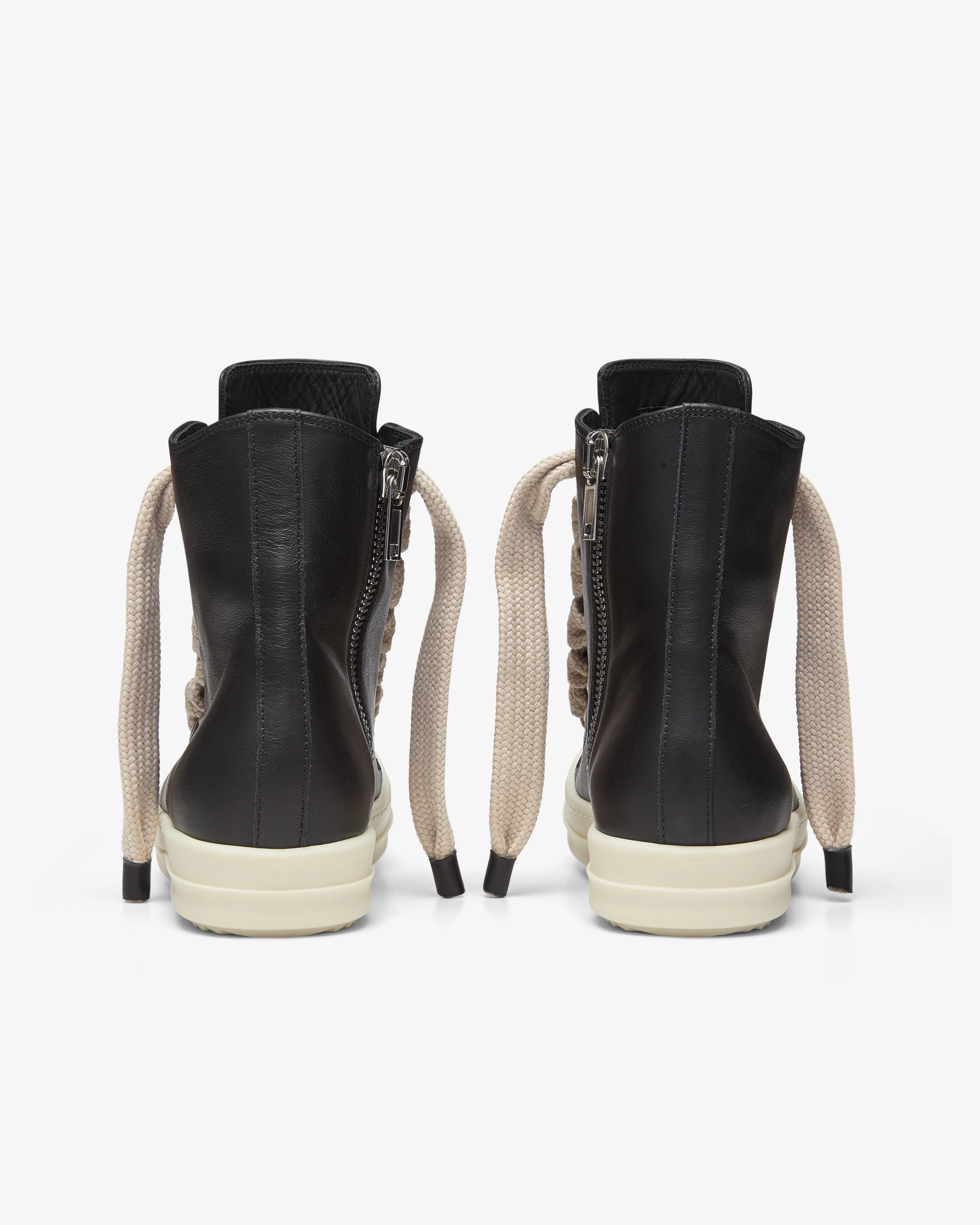 Rick Owens - Women's Jumbolace Sneakers - (Black/Milk) - Image 3