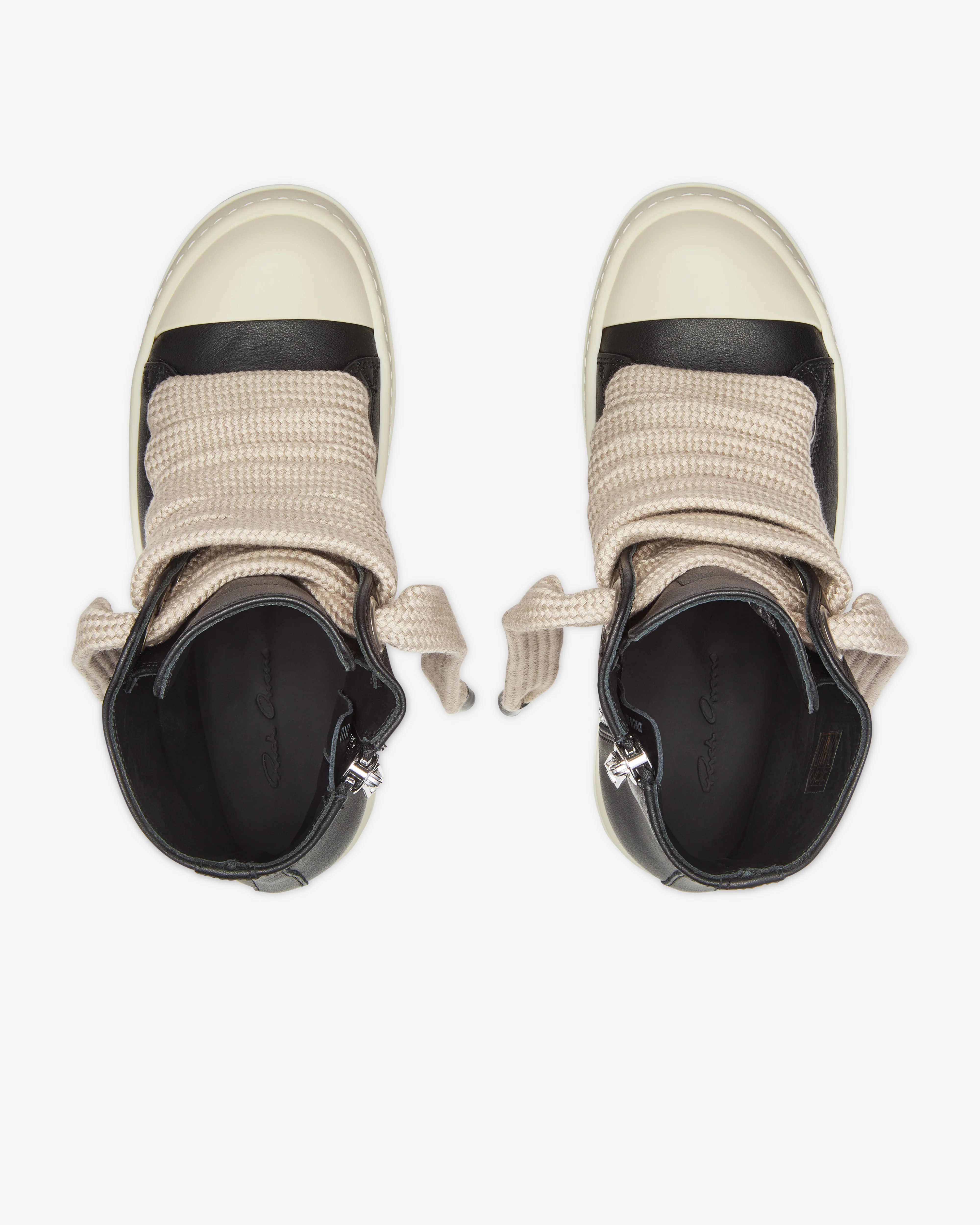 Rick Owens - Women's Jumbolace Sneakers - (Black/Milk) - Image 6