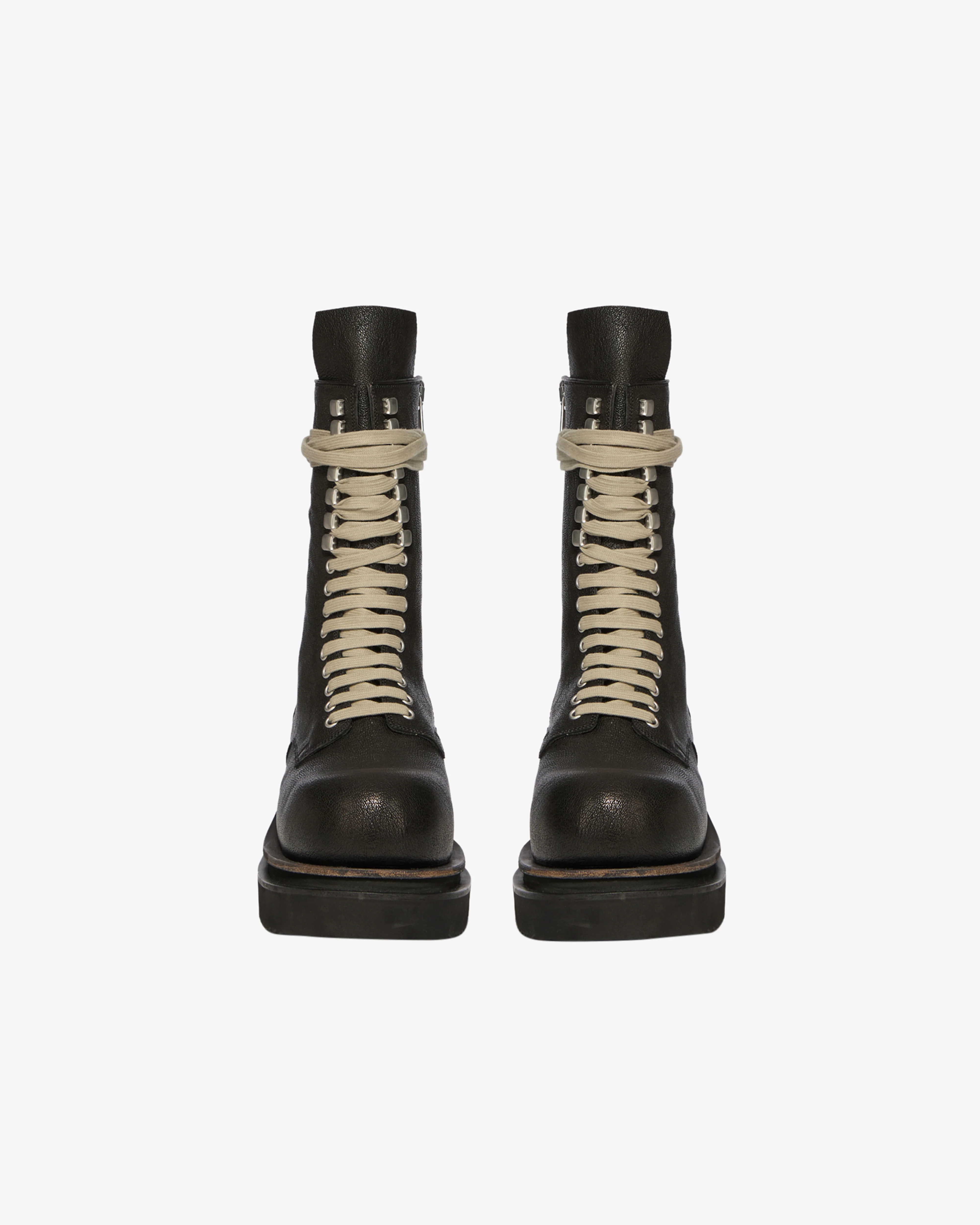 Rick Owens - Men's Laceup Bogun Boots - (Black) - Image 2