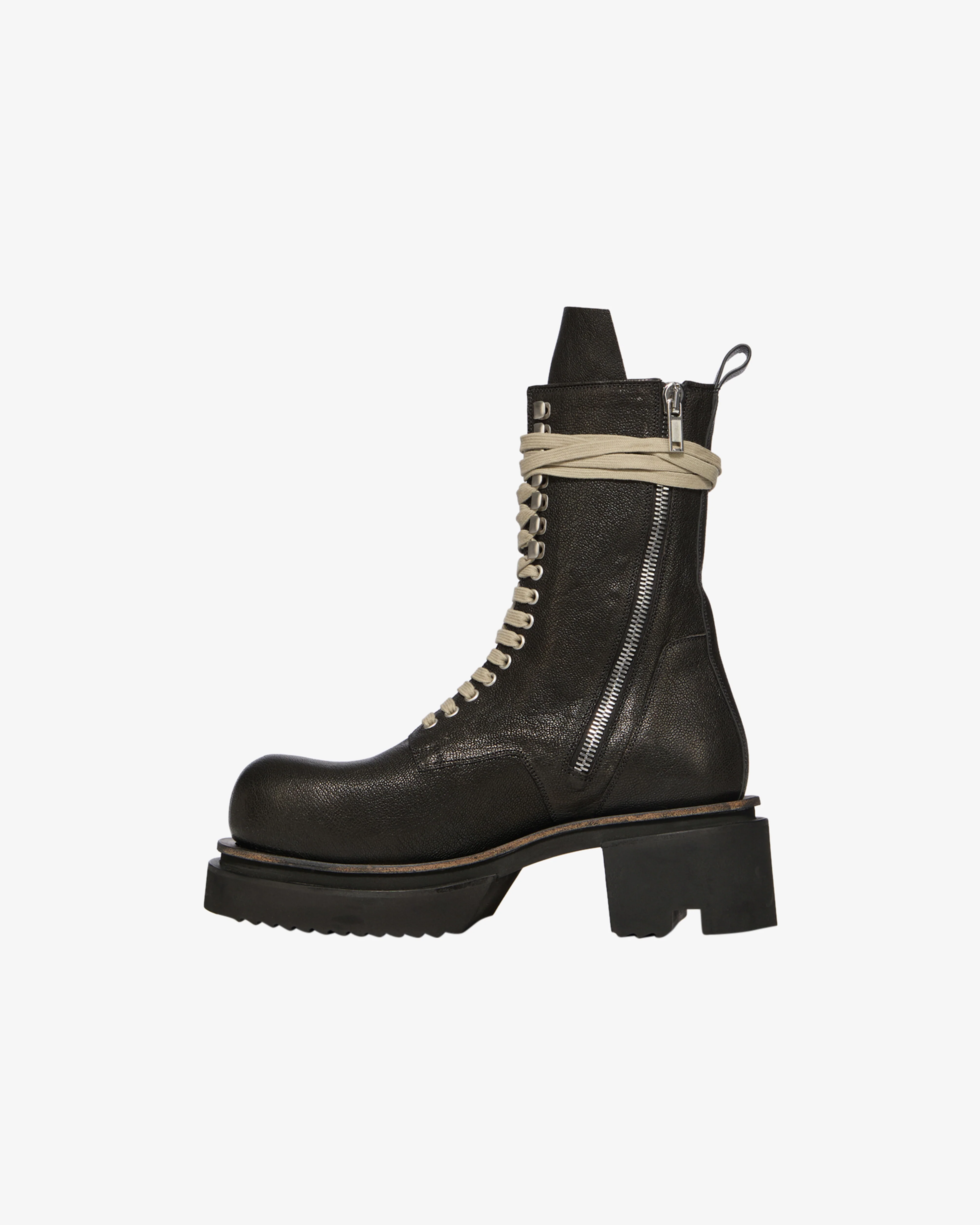 Rick Owens - Men's Laceup Bogun Boots - (Black) - Image 3