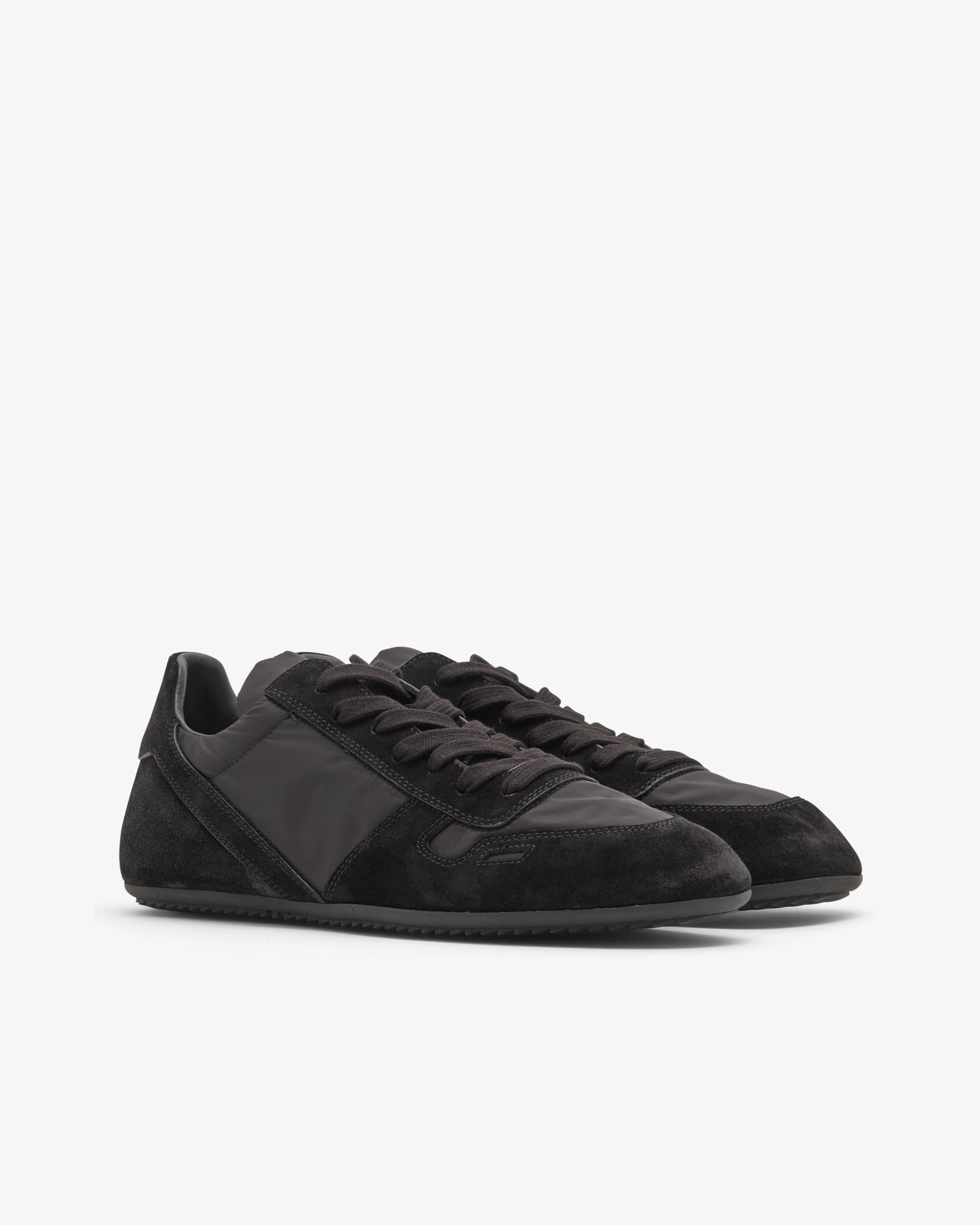 Rick Owens - Men's Suede Minimal Sneaker - (Black) - Image 2