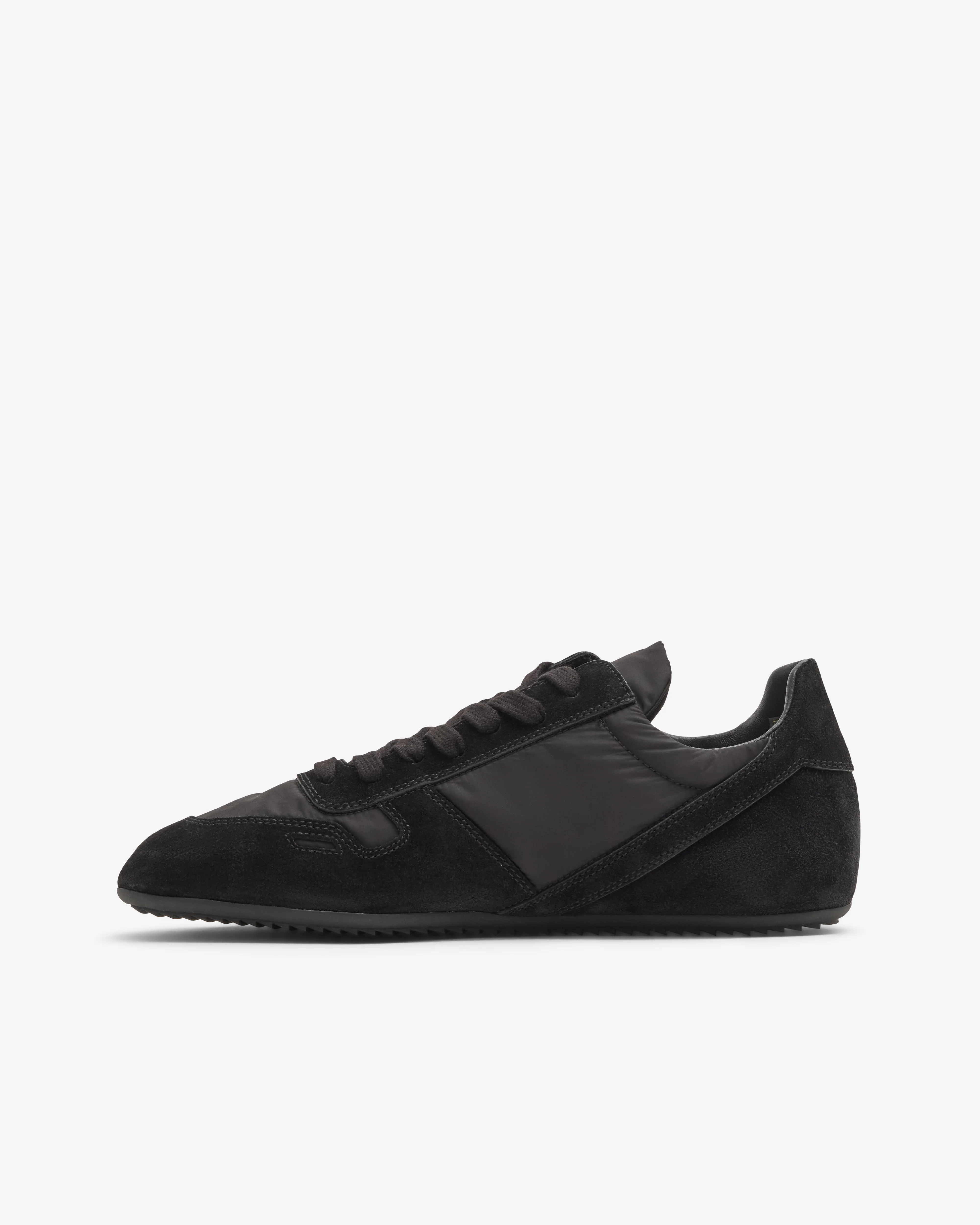 Rick Owens - Men's Suede Minimal Sneaker - (Black) - Image 3