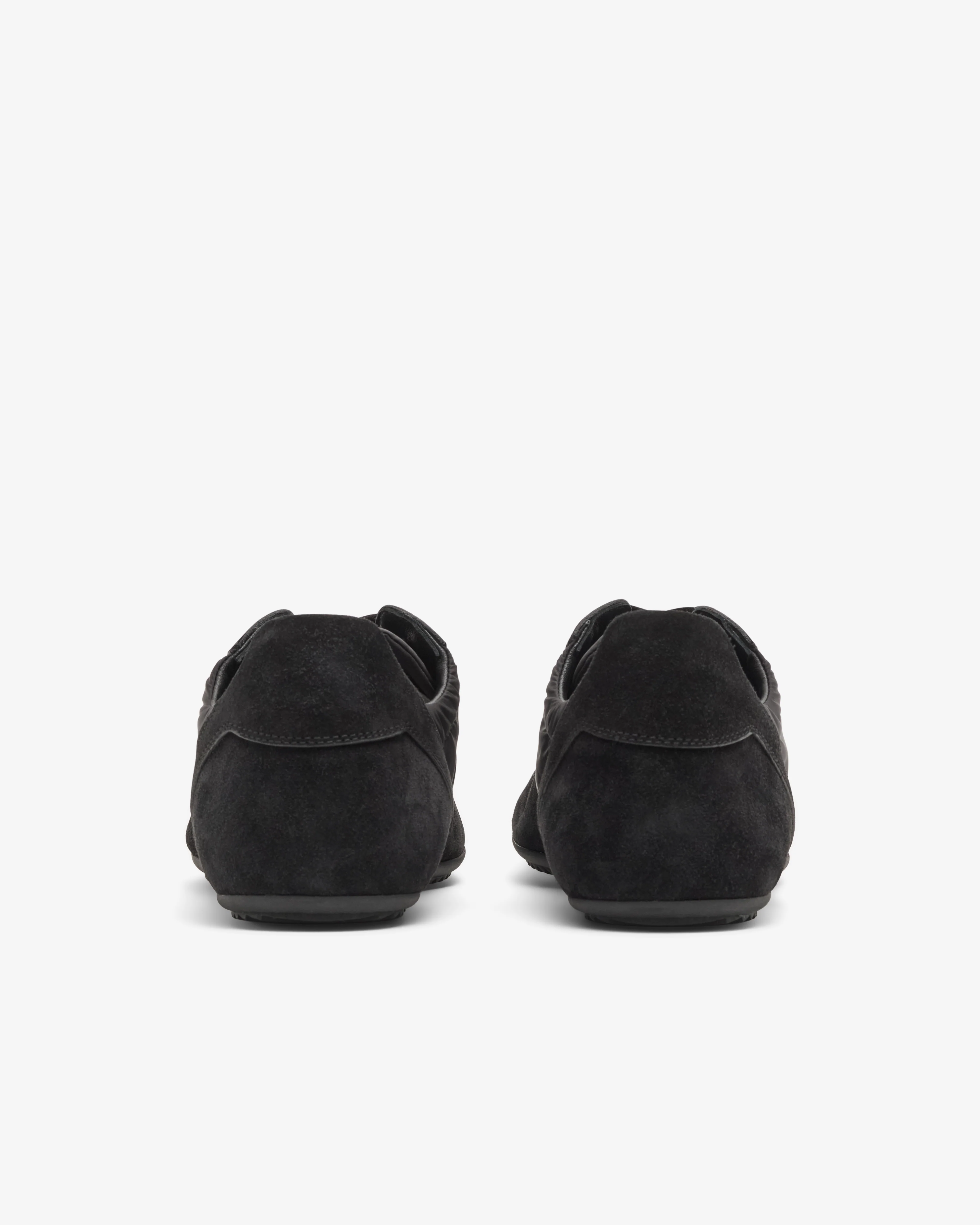 Rick Owens - Men's Suede Minimal Sneaker - (Black) - Image 4