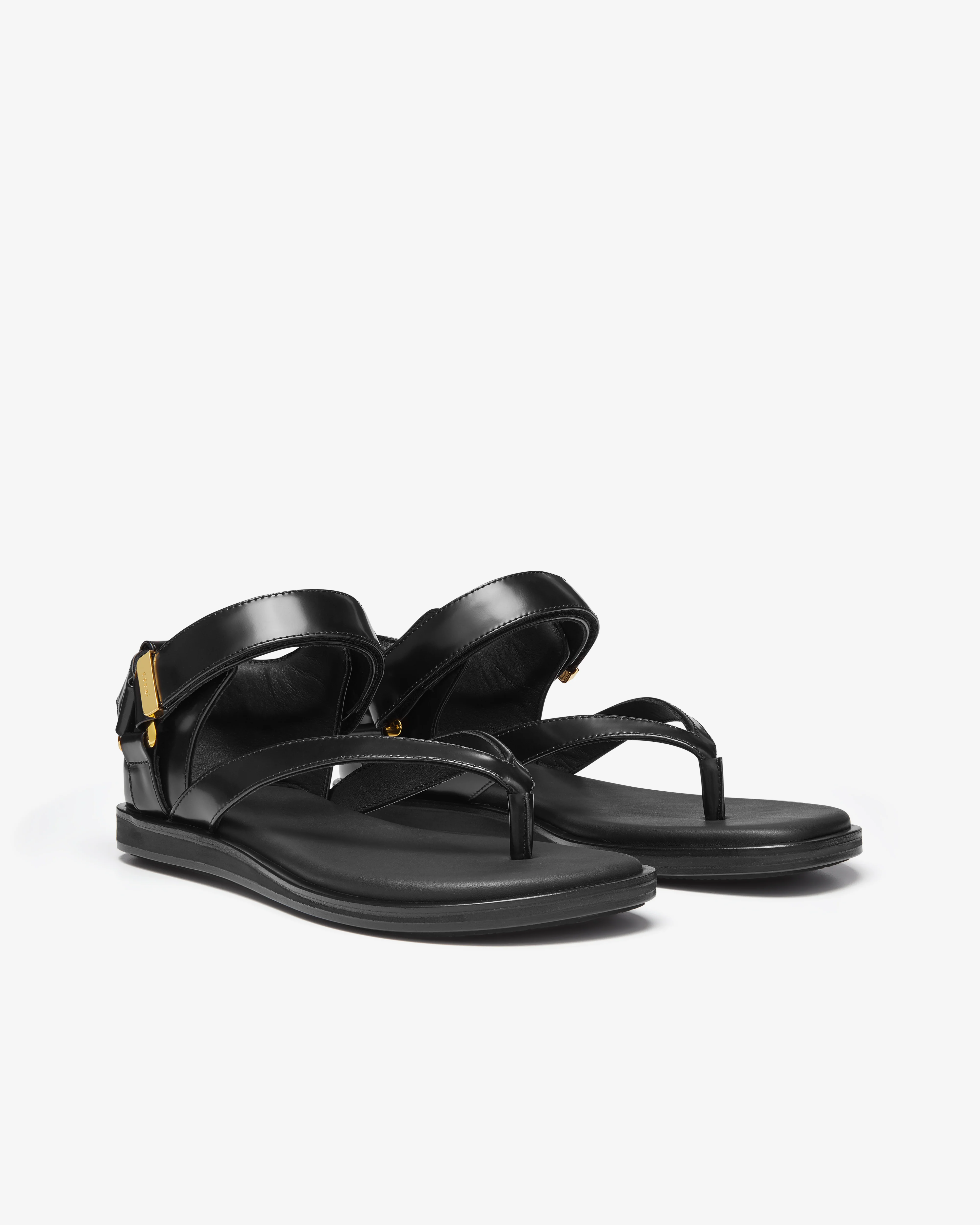 Sacai - Women's Belted Flip Flops - (Black) - Image 4