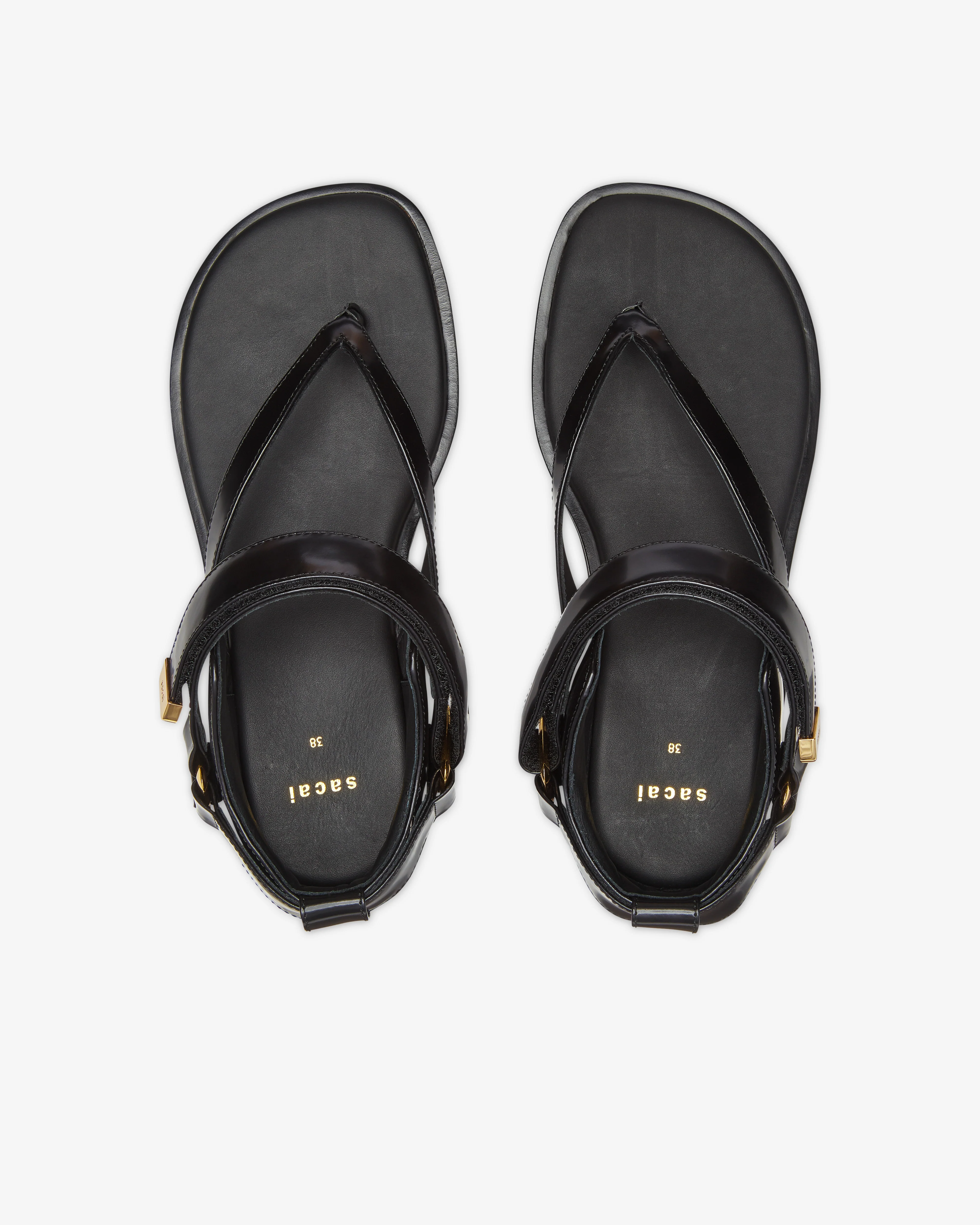 Sacai - Women's Belted Flip Flops - (Black) - Image 6