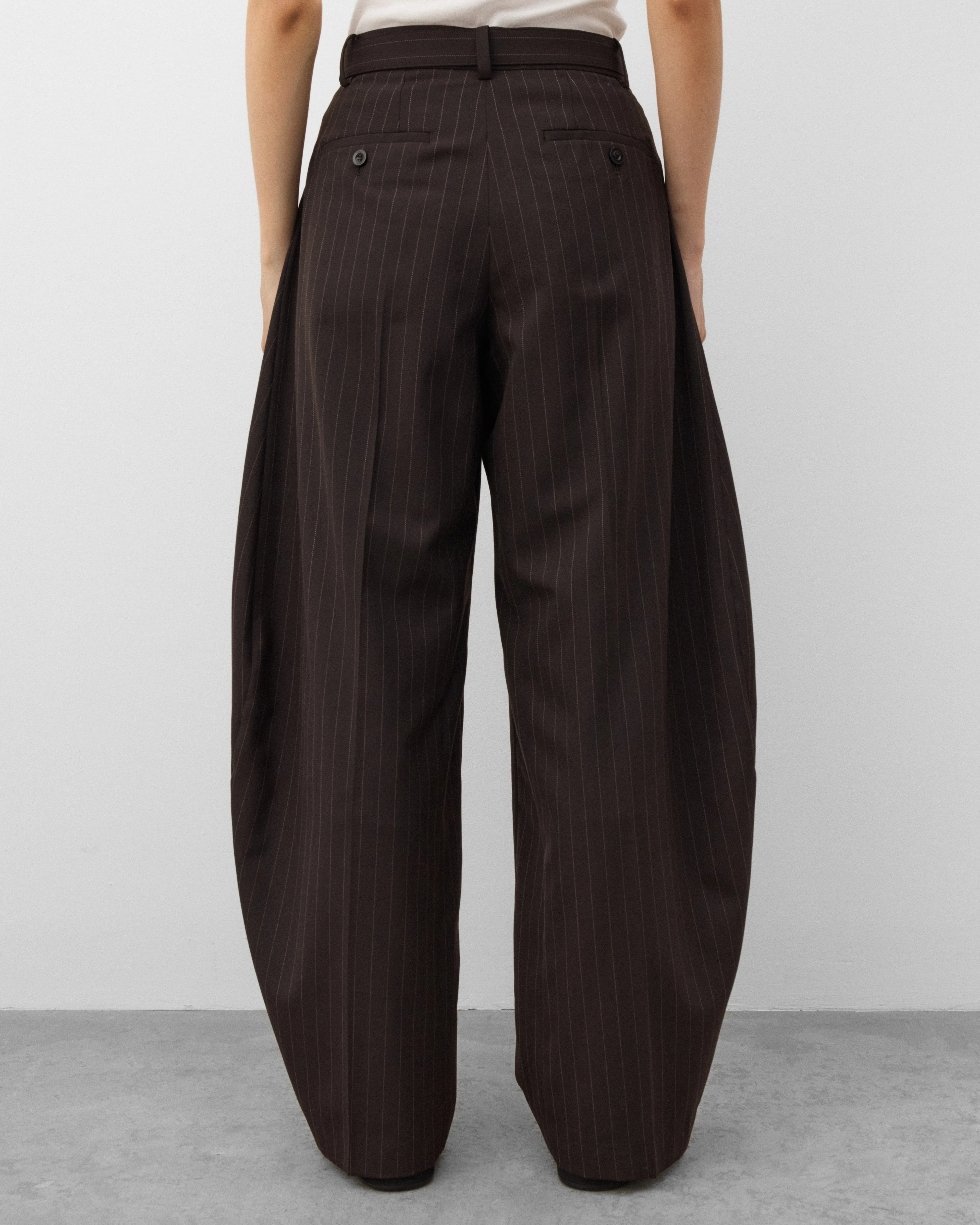 Sacai - Women's Chalk Stripe Pants - (Brown) - Image 5