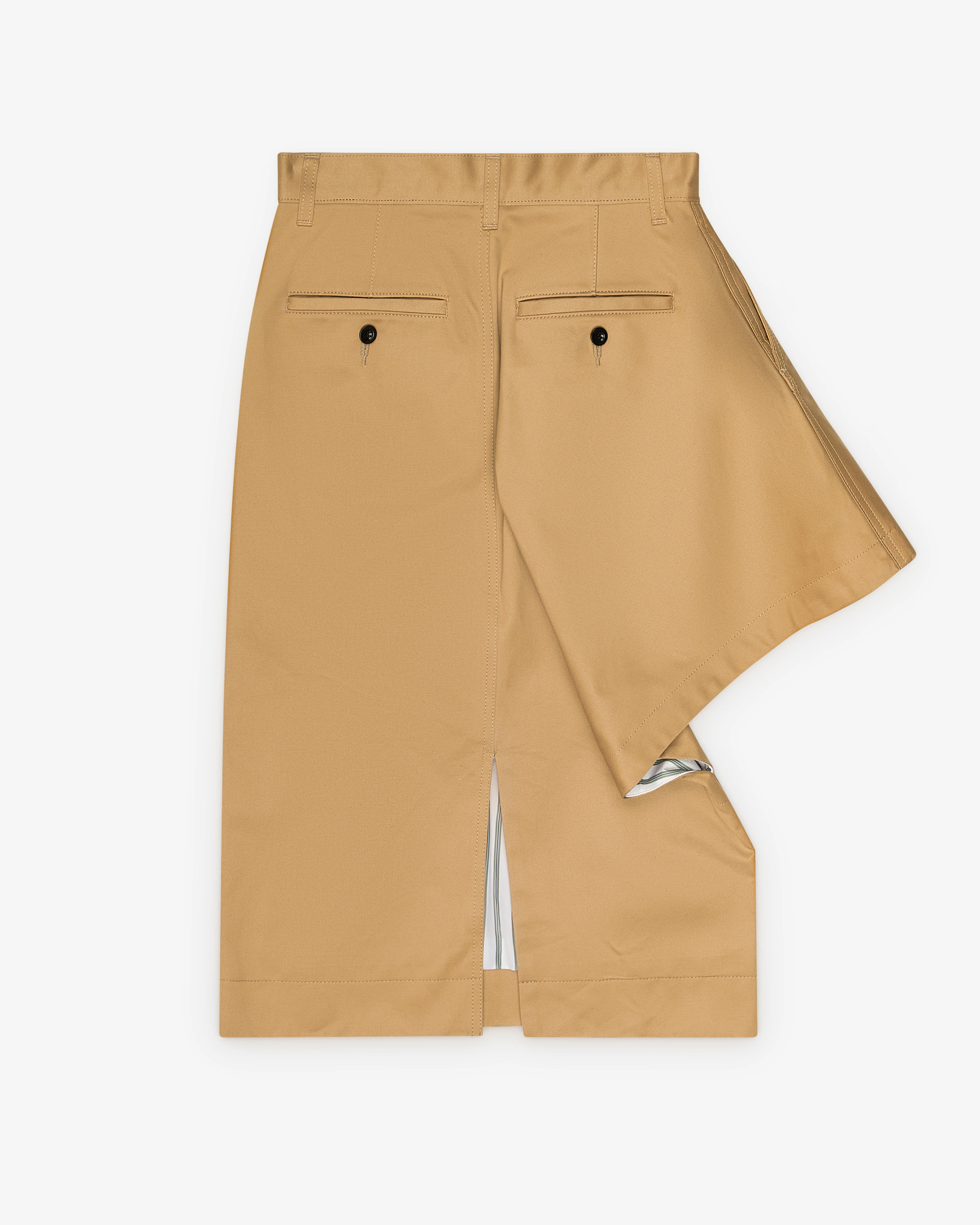 Sacai - Women's Cotton Chino Skirt - (Beige) - Image 2