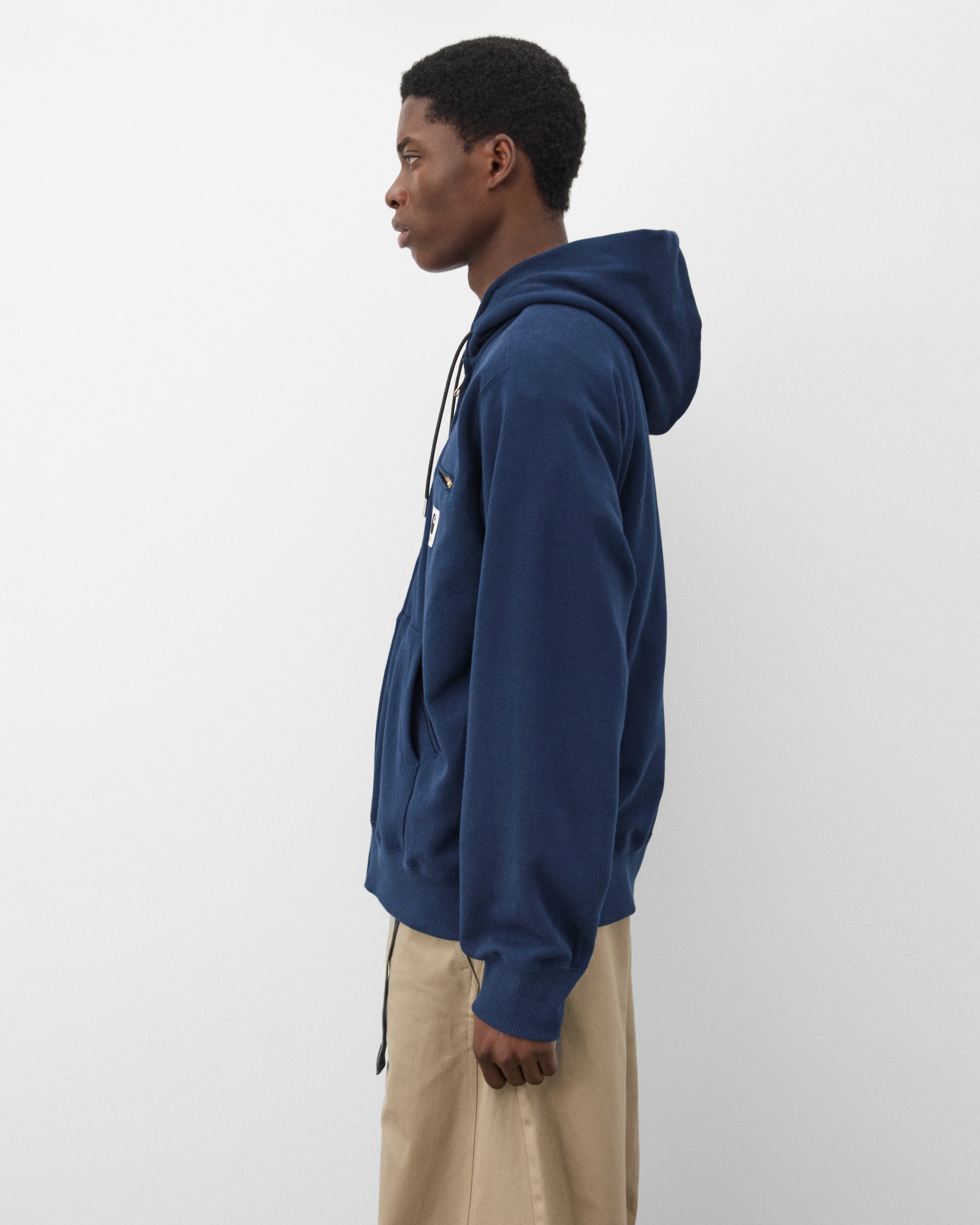 Sacai - Men's Carhartt WIP Cotton Jersey Hoodie - (Navy) - Image 4