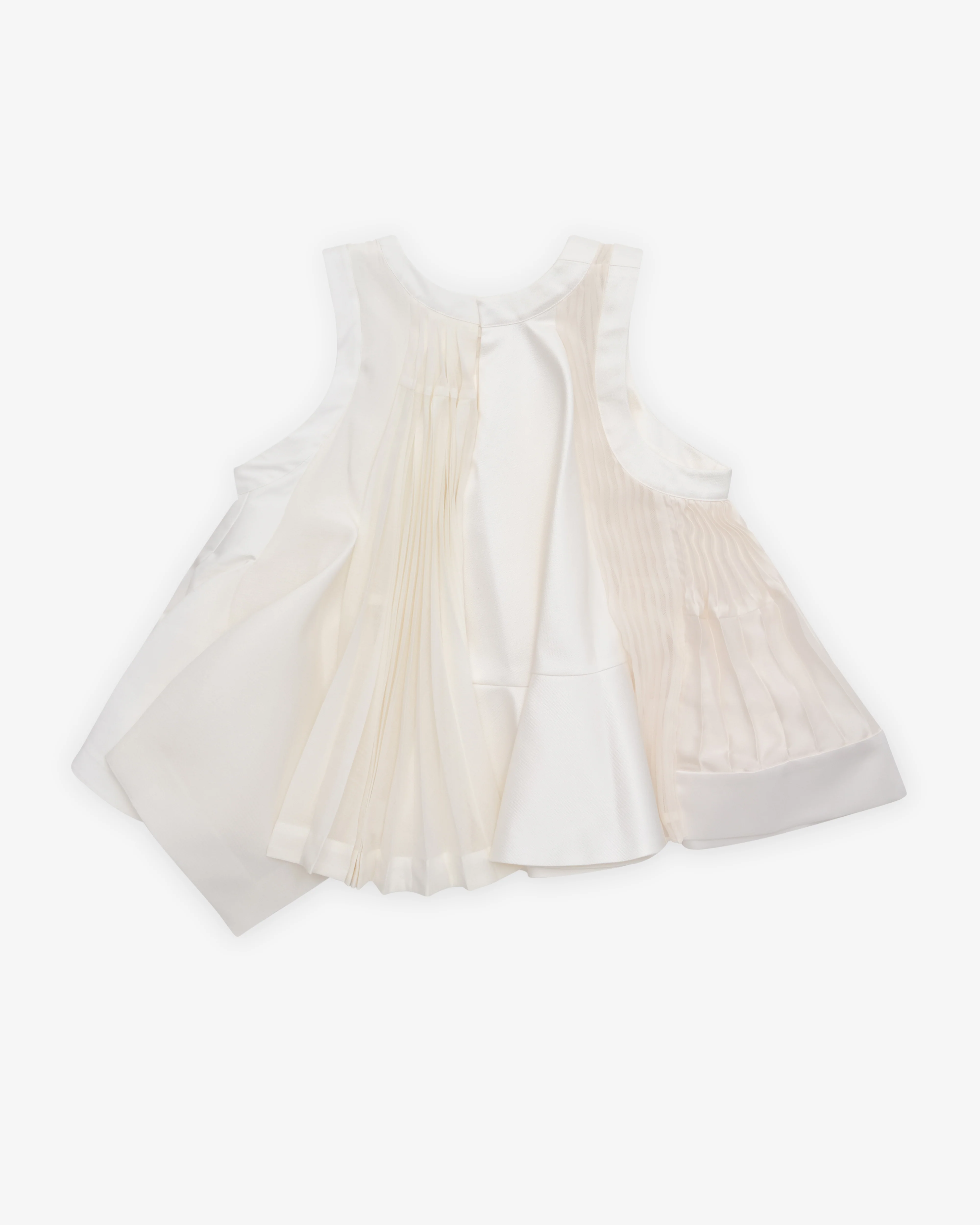 Sacai - Women's Mixed-Fabric Pullover - (Off White) - Image 2