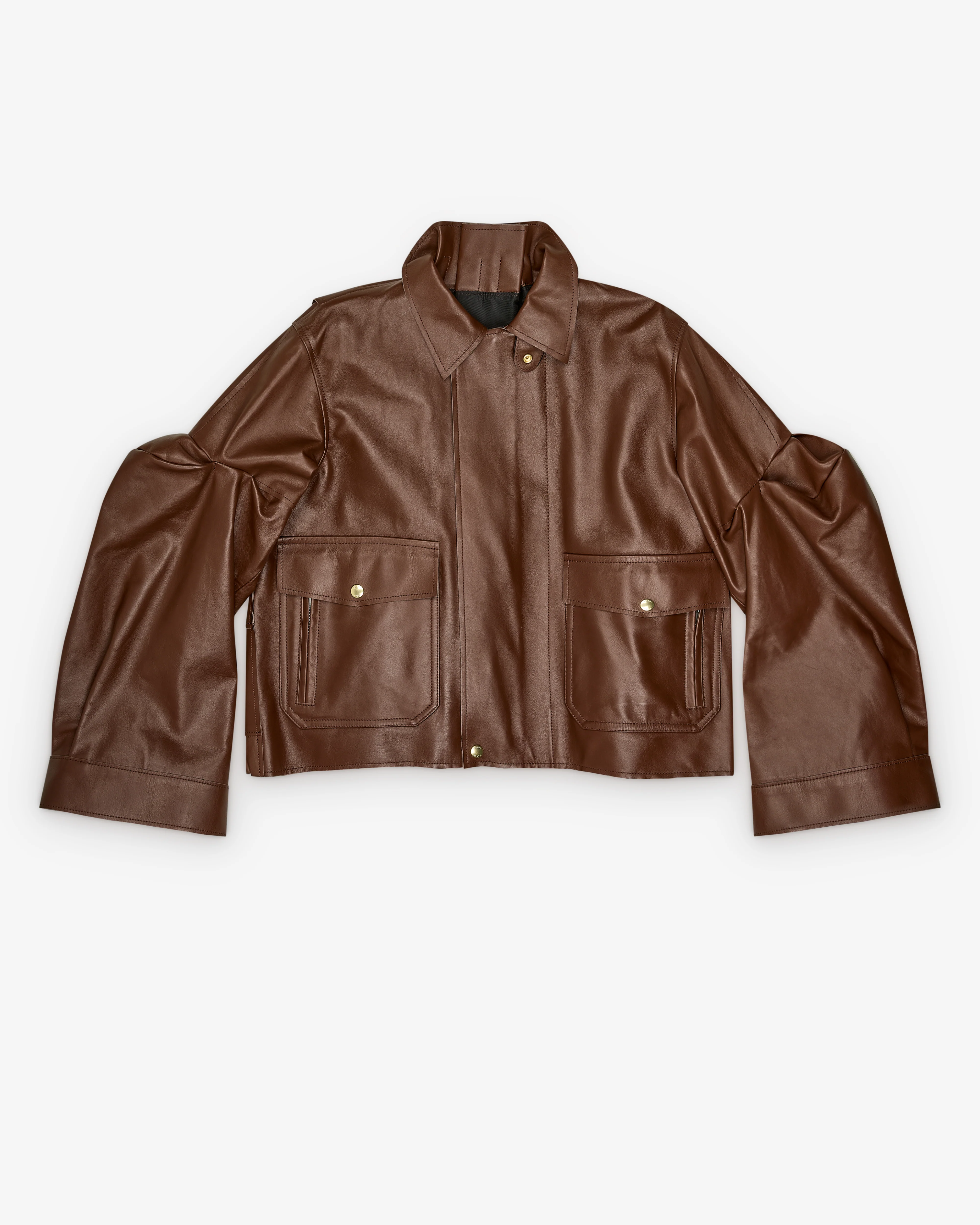 Sacai - Women's Leather Blouson - (Brown)