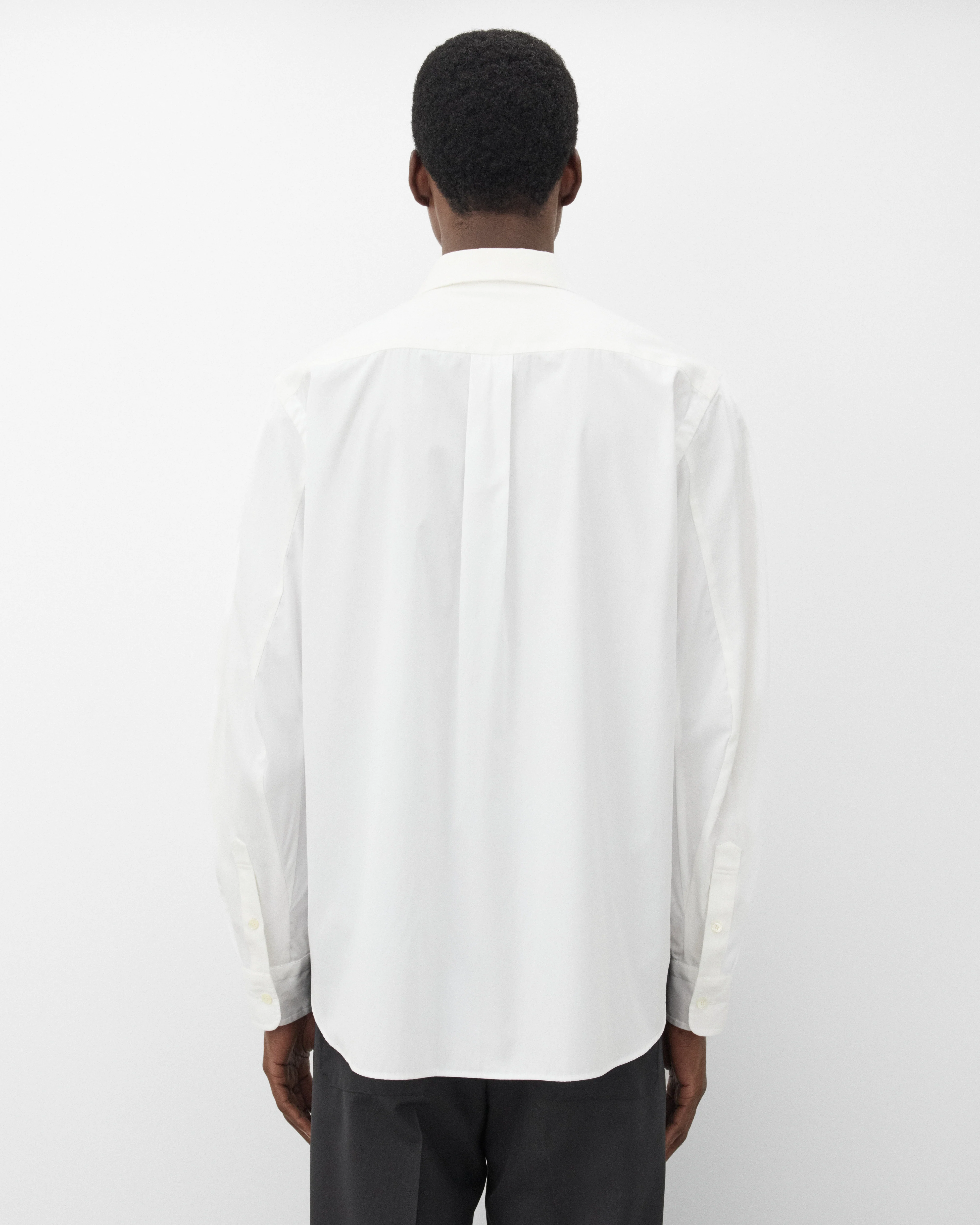 sacai - Men's Poplin Shirt - (White) - Image 5