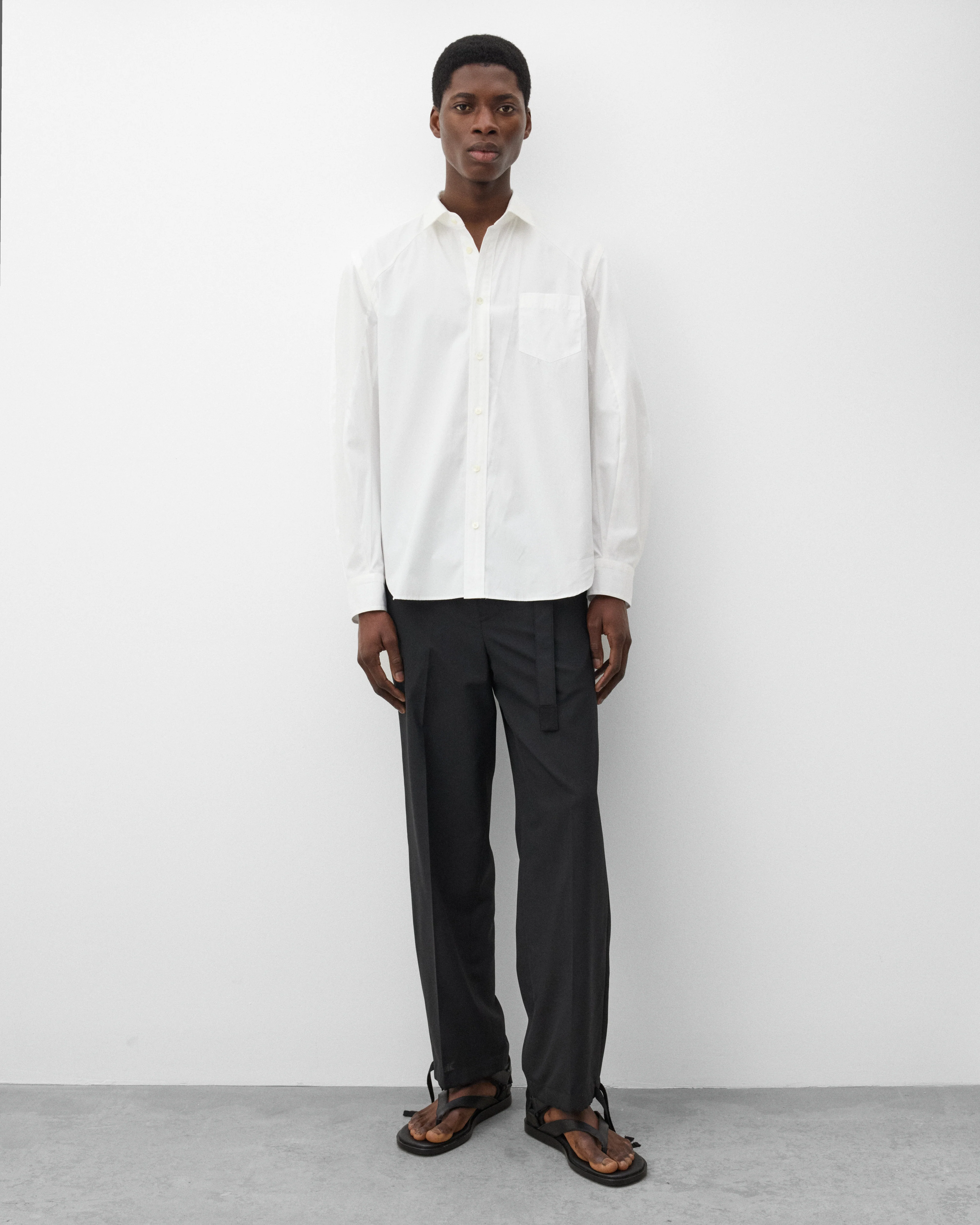 sacai - Men's Poplin Shirt - (White) - Image 6