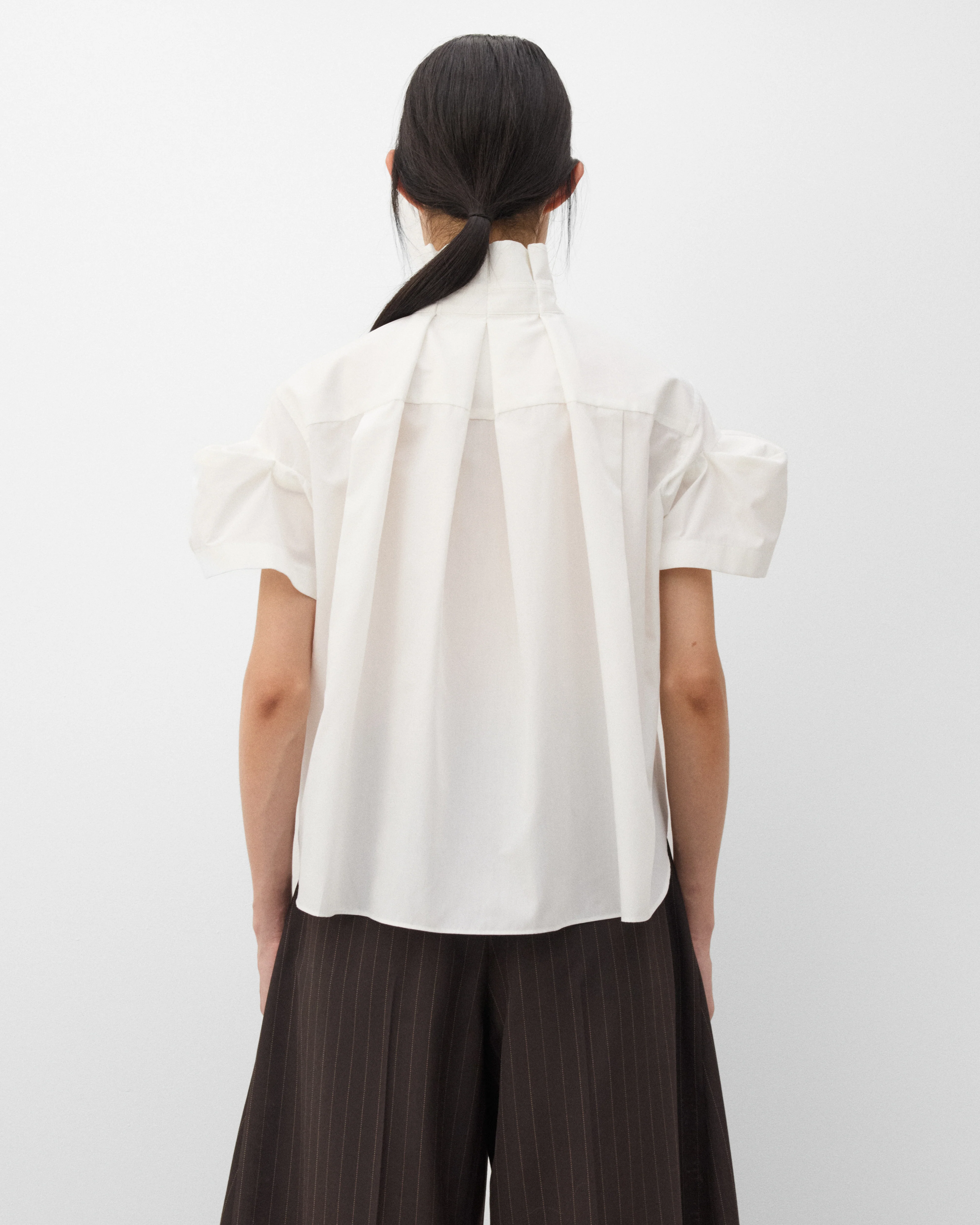 Sacai - Women's Poplin Shirt - (Off White) - Image 5