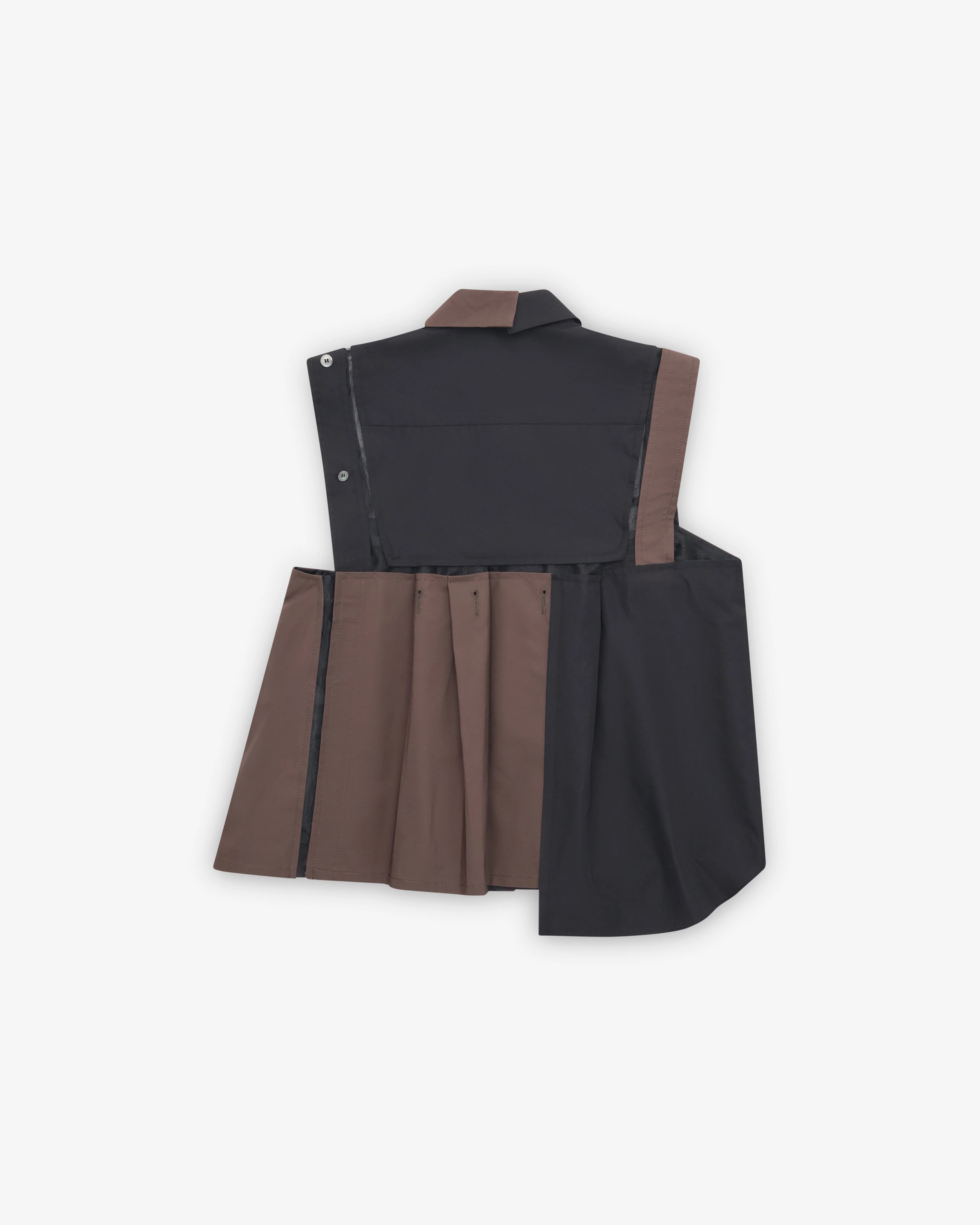 Sacai - Women's Weather Shirt - (Black/Dark Khaki) - Image 2