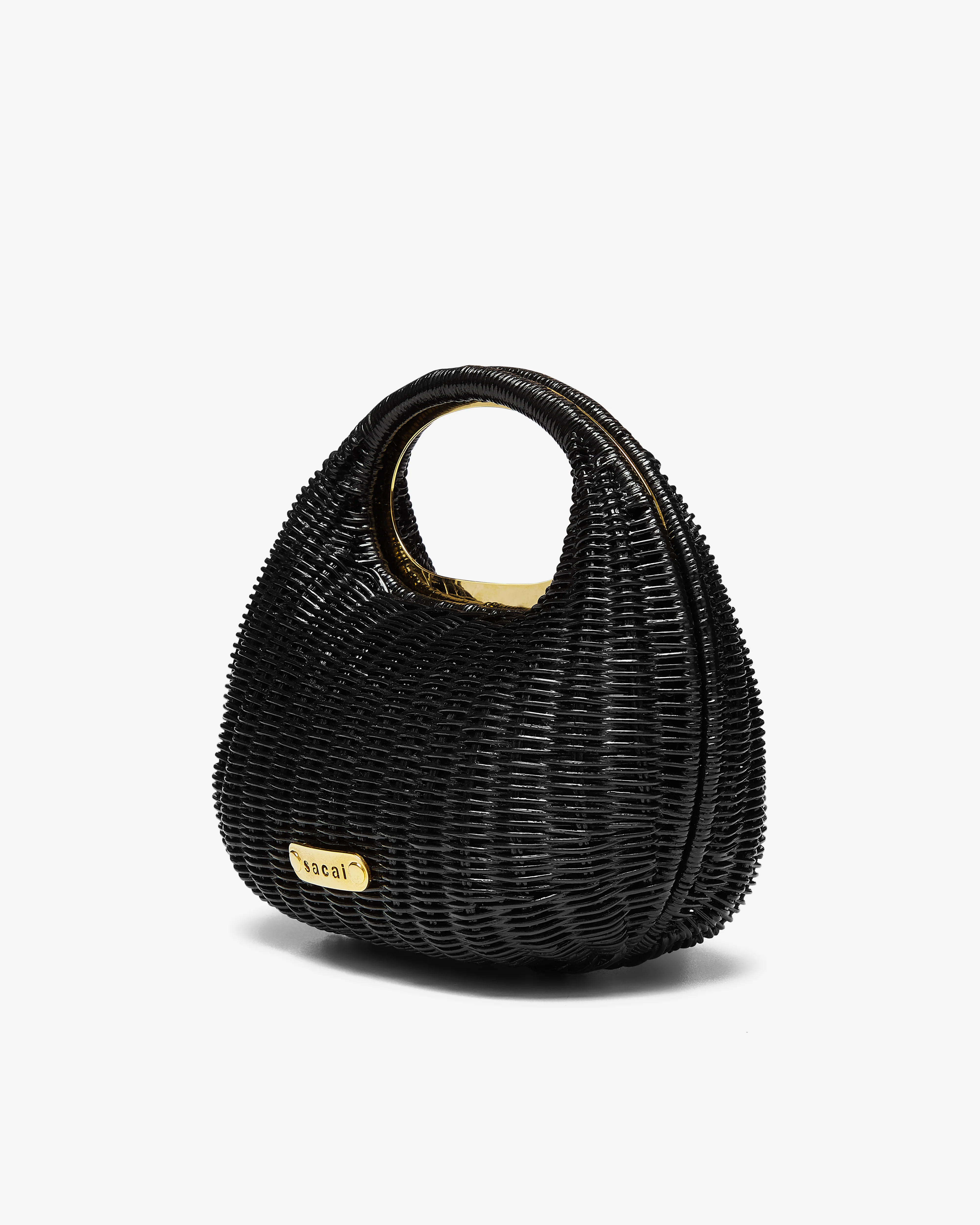 Sacai - Women's Rattan Round Bag - (Black) - Image 3