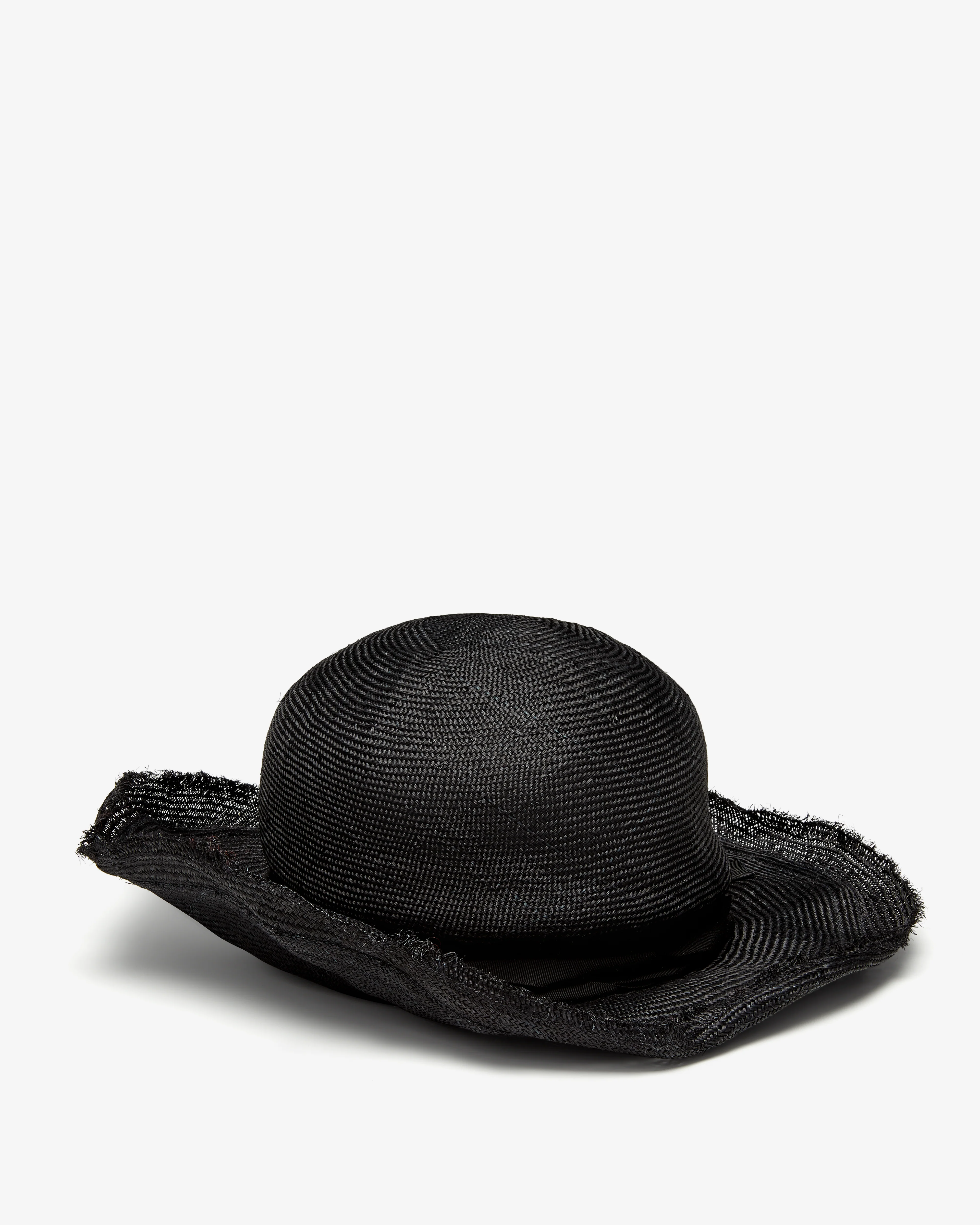 Scha - Women's Traveller Unique Straw Woven Hat - (Black) - Image 2