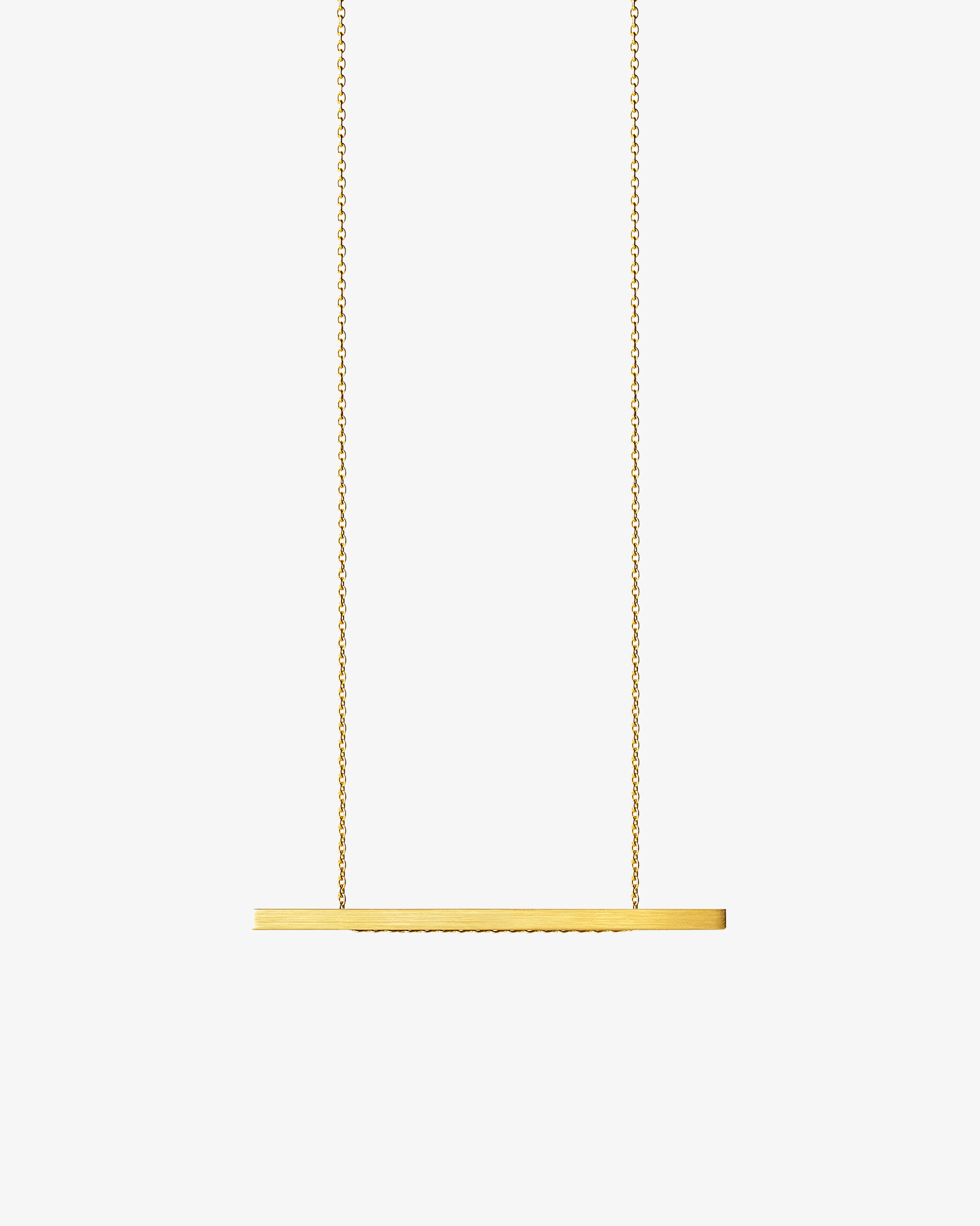 Shihara - Women's Bar Matte Necklace - (Yellow Gold)