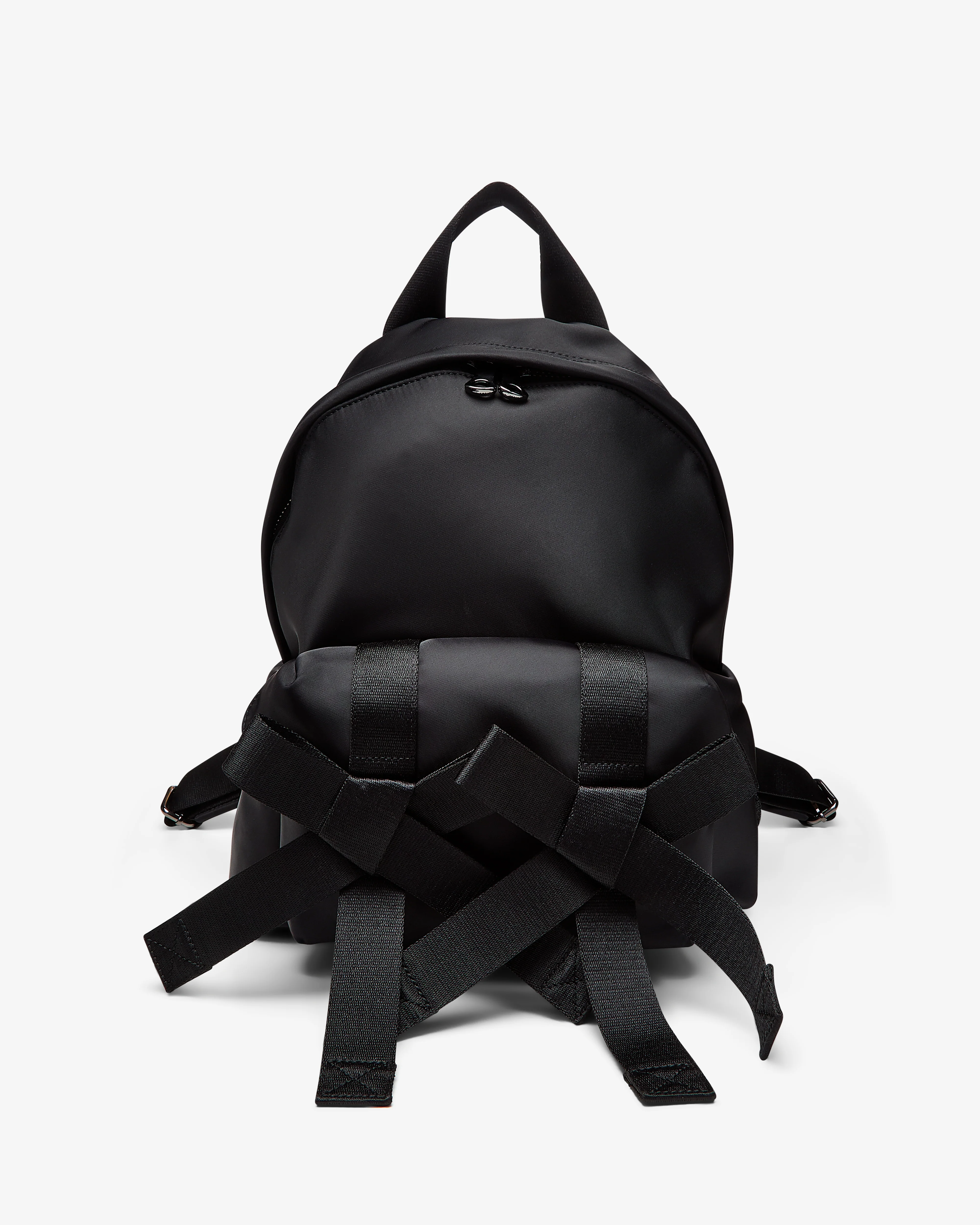 Simone Rocha - Men's Embroidered Bow Front Backpack - (Black/Pearl)