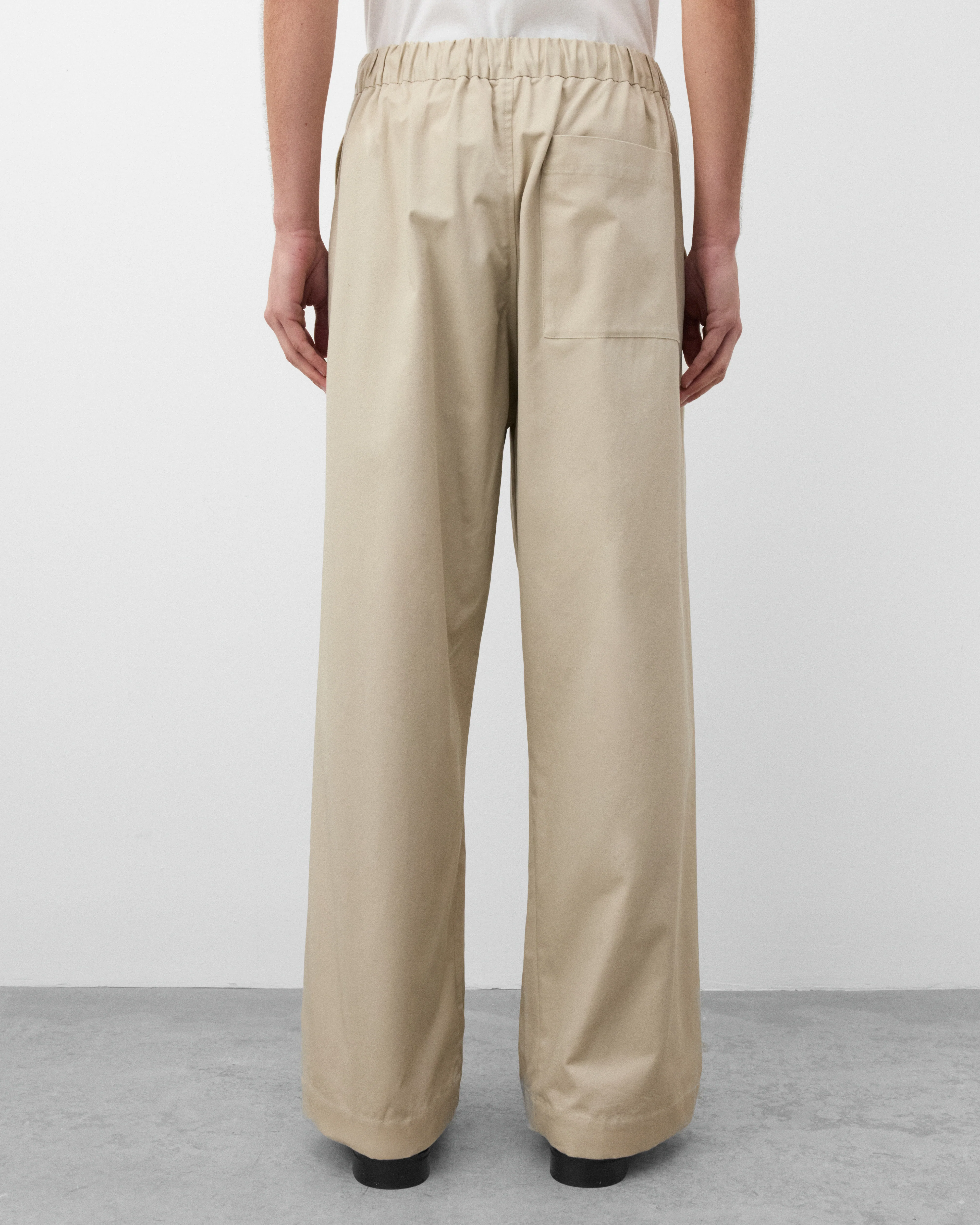 Simone Rocha - Men's Elasticated Knee Pleat Trouser - (Stone) - Image 5