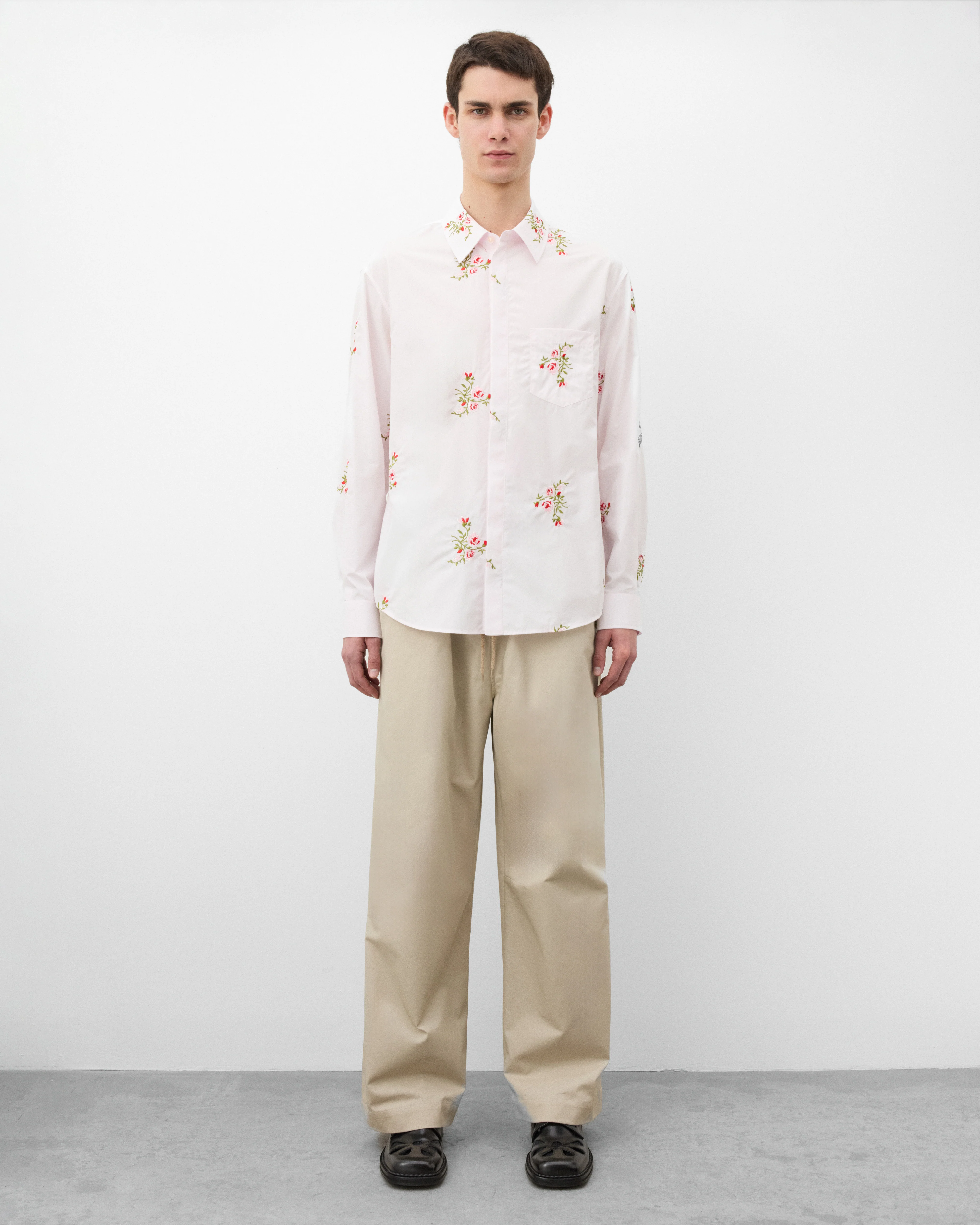 Simone Rocha - Men's Elasticated Knee Pleat Trouser - (Stone) - Image 6