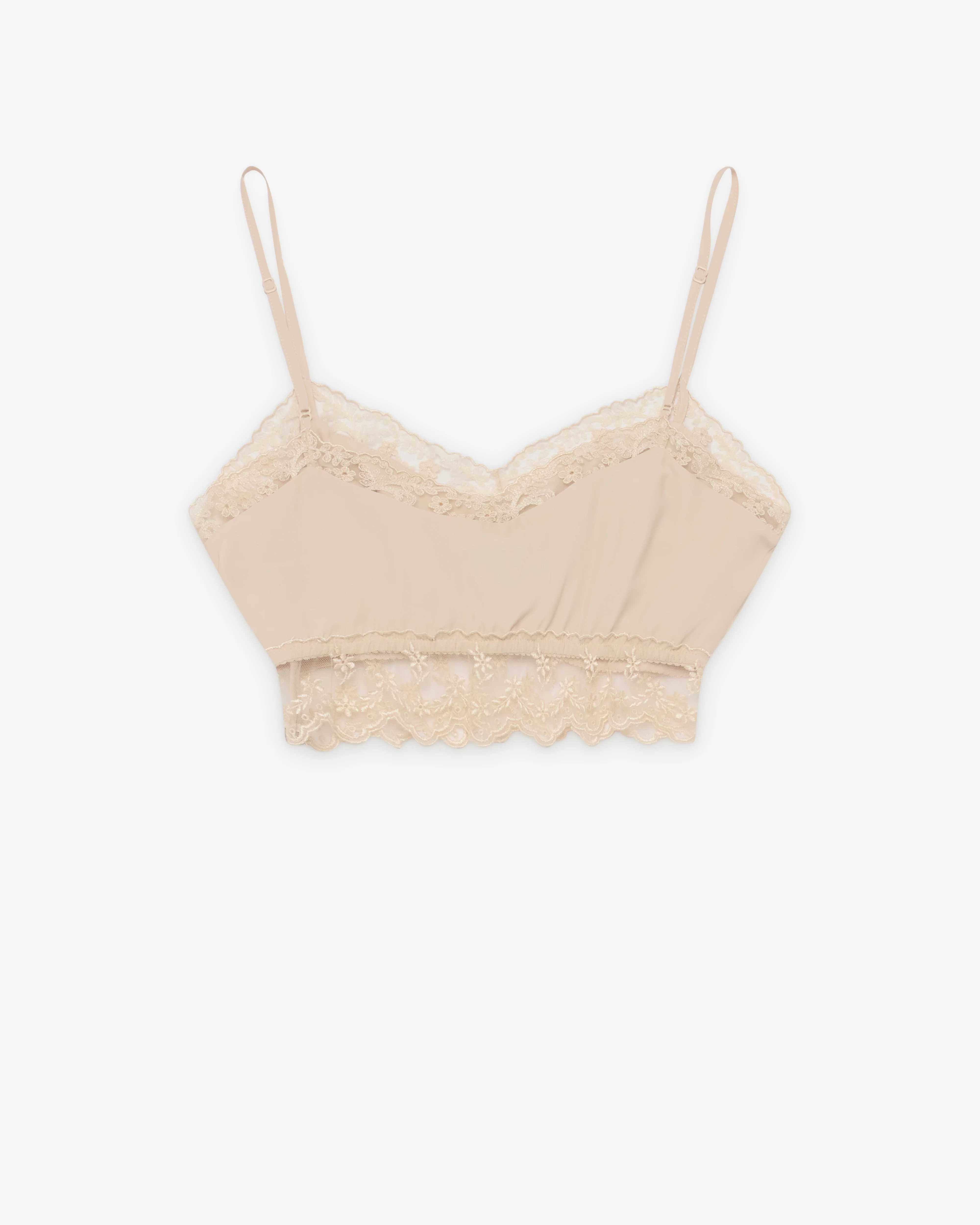Simone Rocha - Women's Lace Trim Negligee Bralette - (Nude) - Image 2