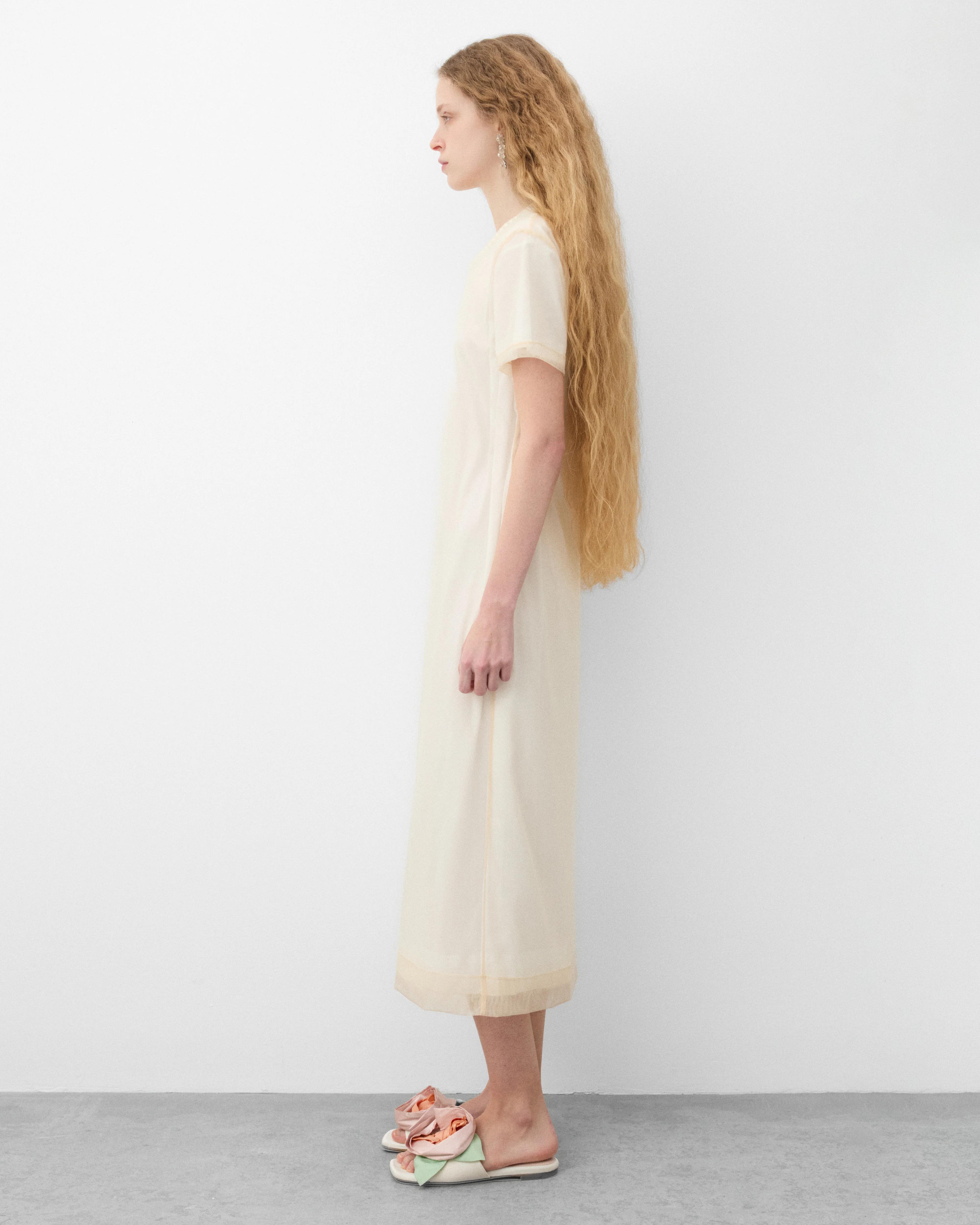 Simone Rocha - Women's Layered Liquid Dress - (White/Nude) - Image 4