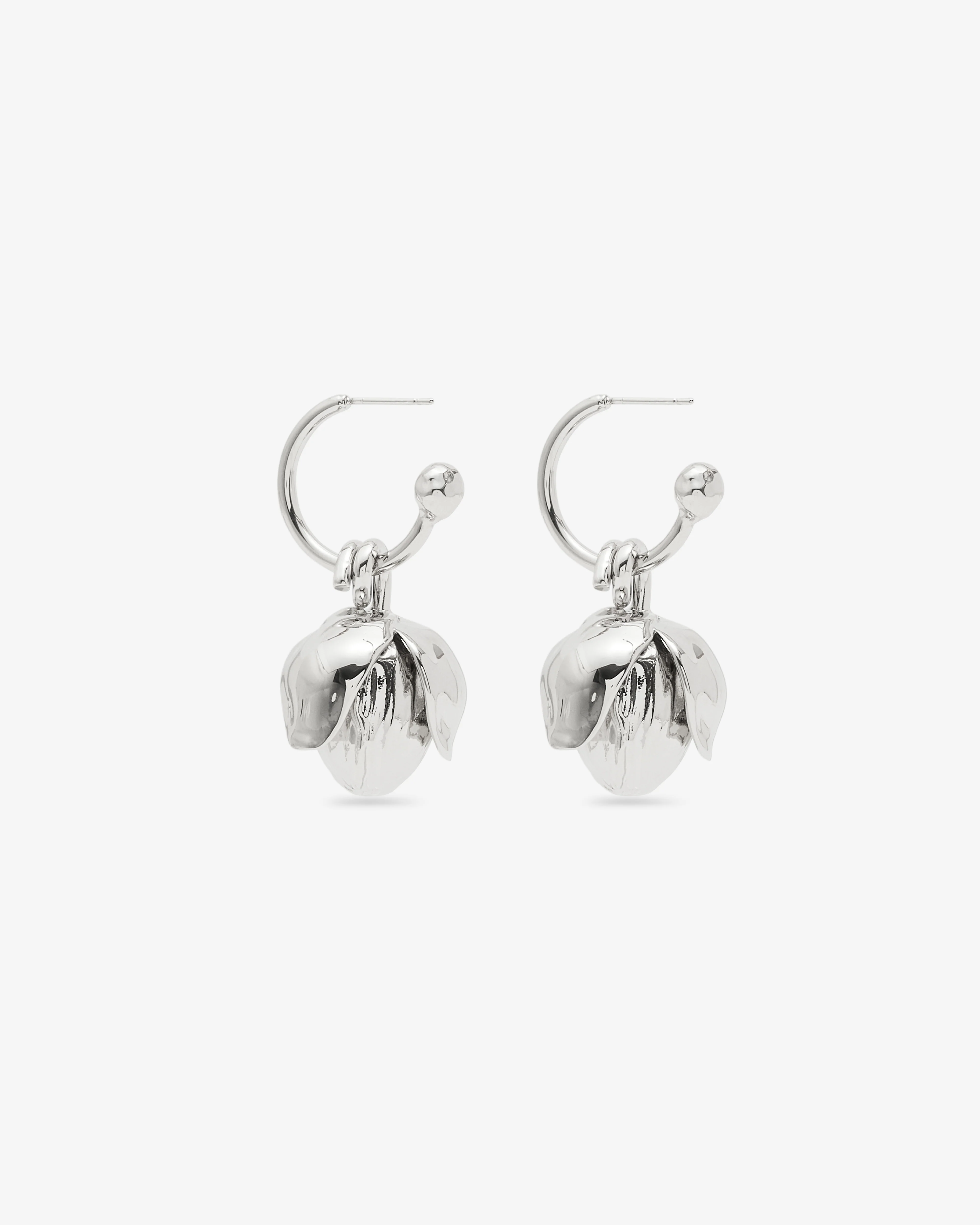 Simone Rocha - Women's Poppy Bud Hoop Earrings - (Silver)