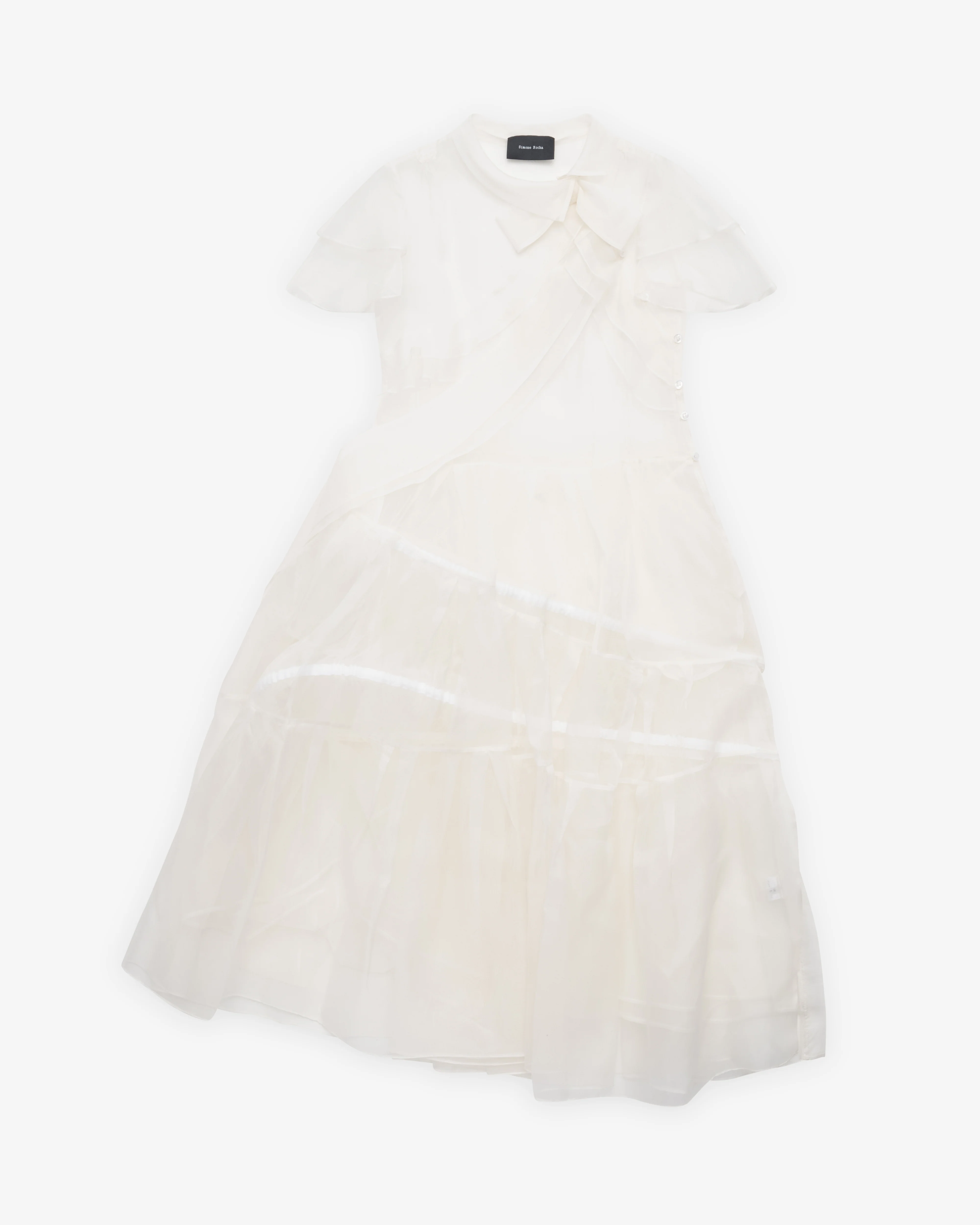 Simone Rocha - Women's Sheer Bow Sash Dress - (Ivory)