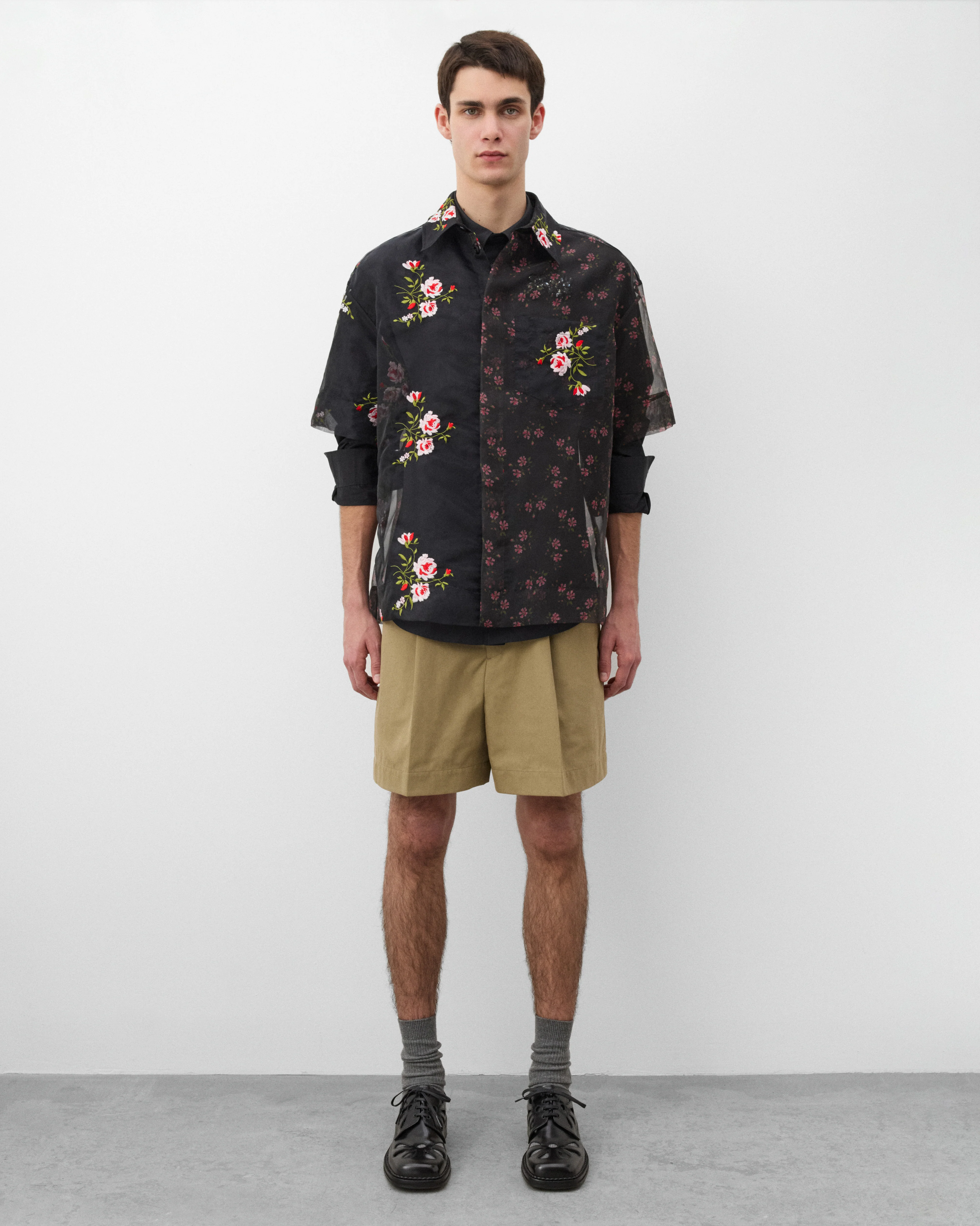 Simone Rocha - Men's Tailored Tab Shorts - (Khaki) - Image 6